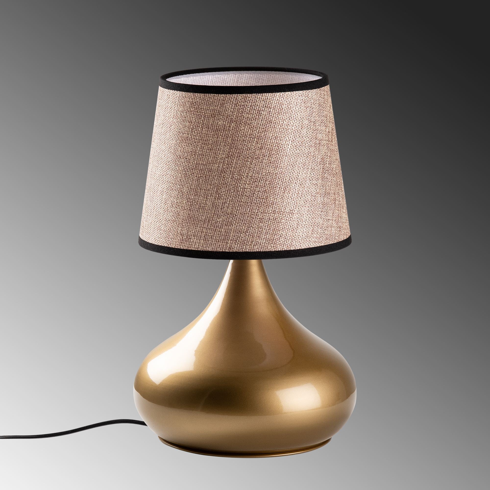 Candeeiro de mesa-Bulbe-Dourado
Bege