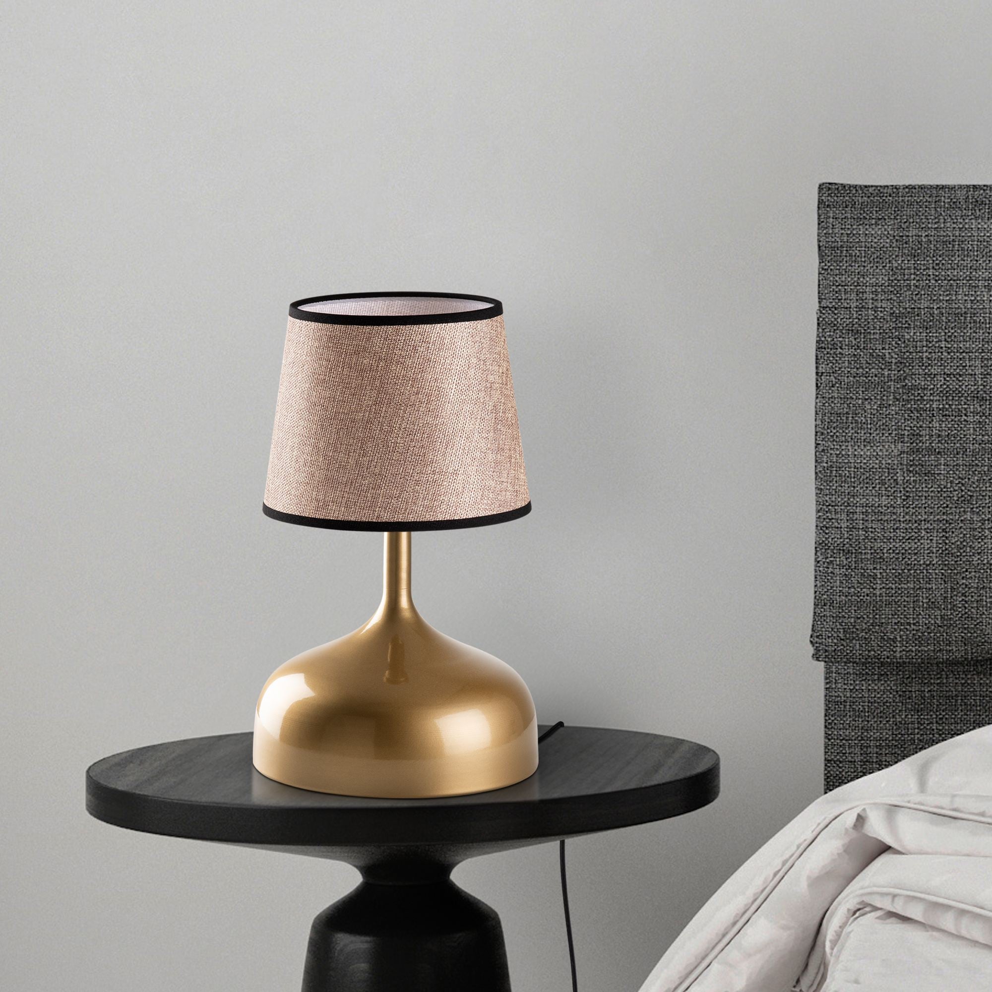 Candeeiro de mesa-Bulbous-Dourado
Bege