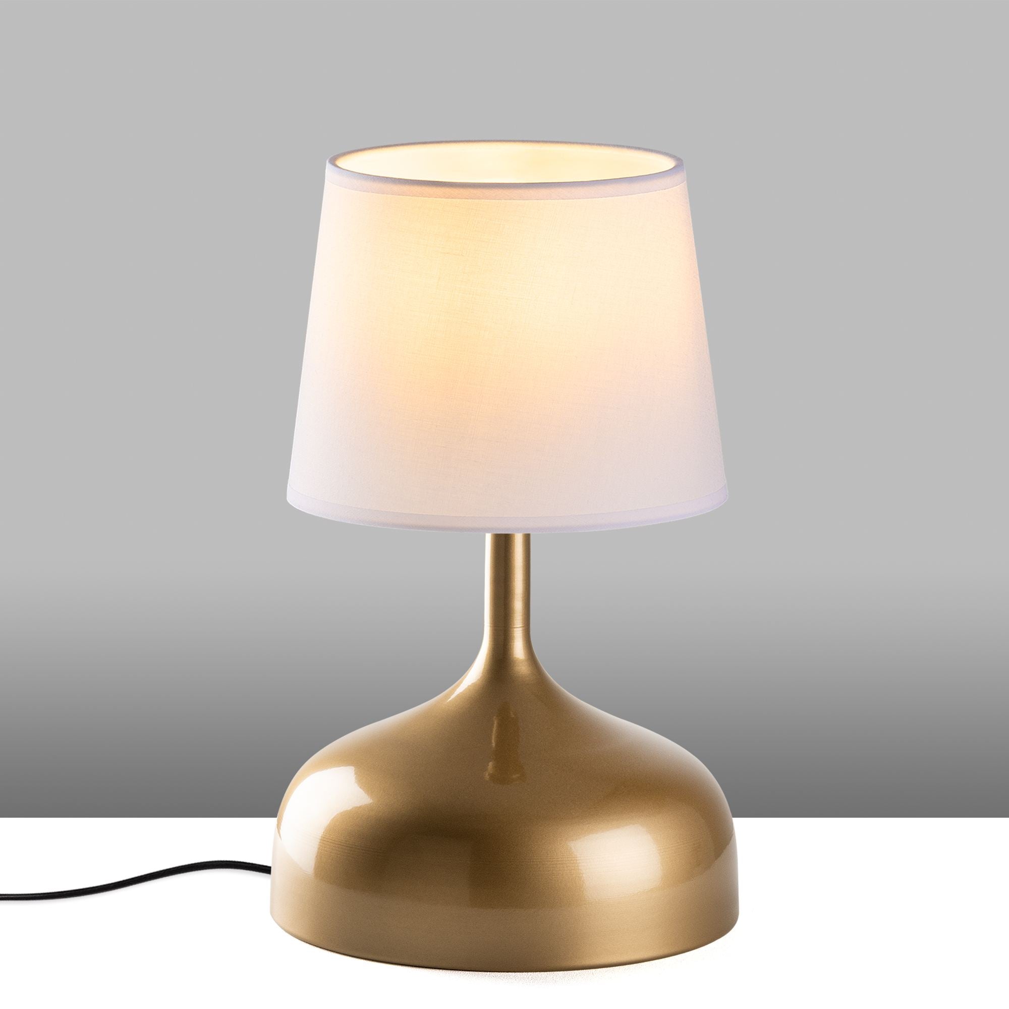 Candeeiro de mesa-Bulbous-Dourado
Branco