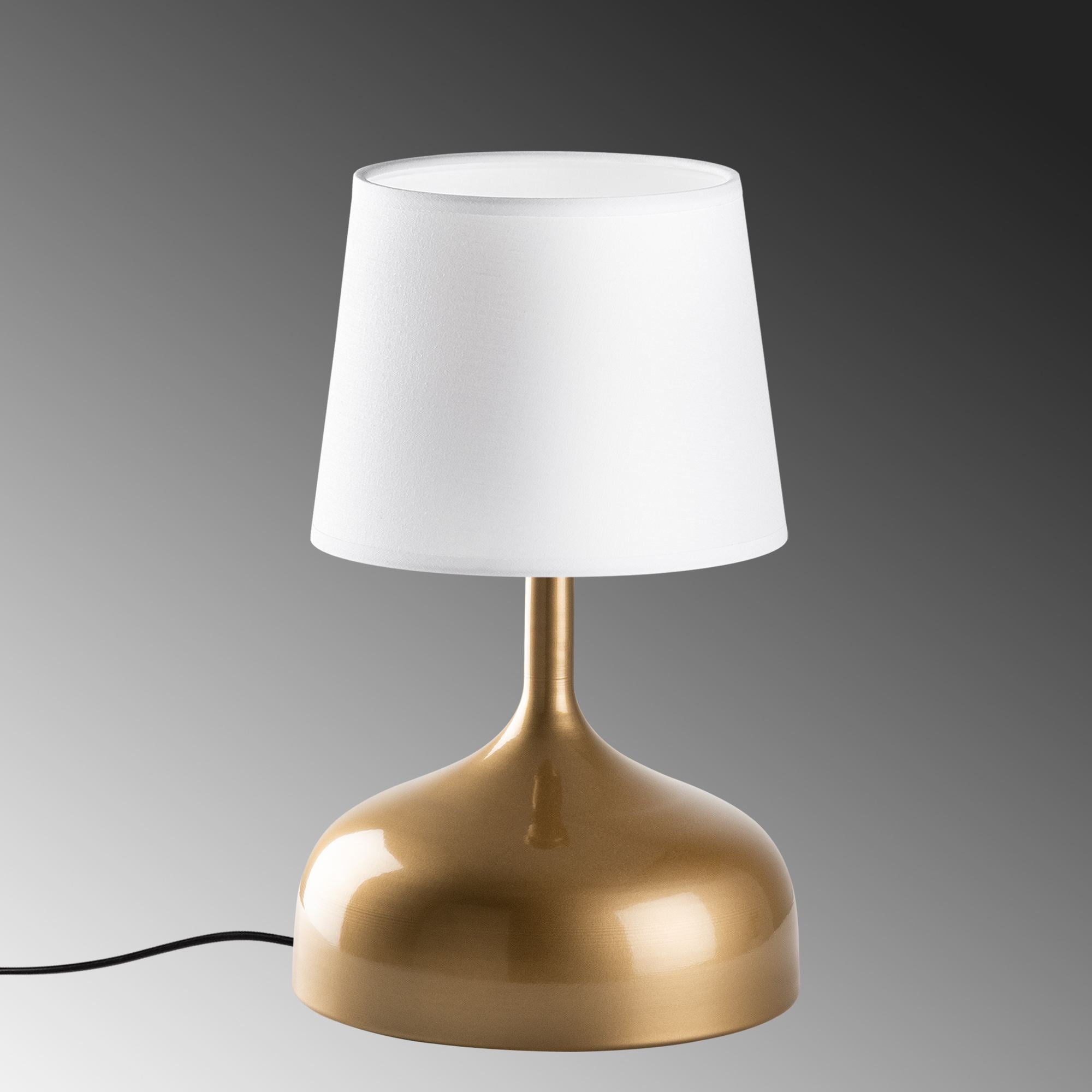 Candeeiro de mesa-Bulbous-Dourado
Branco
