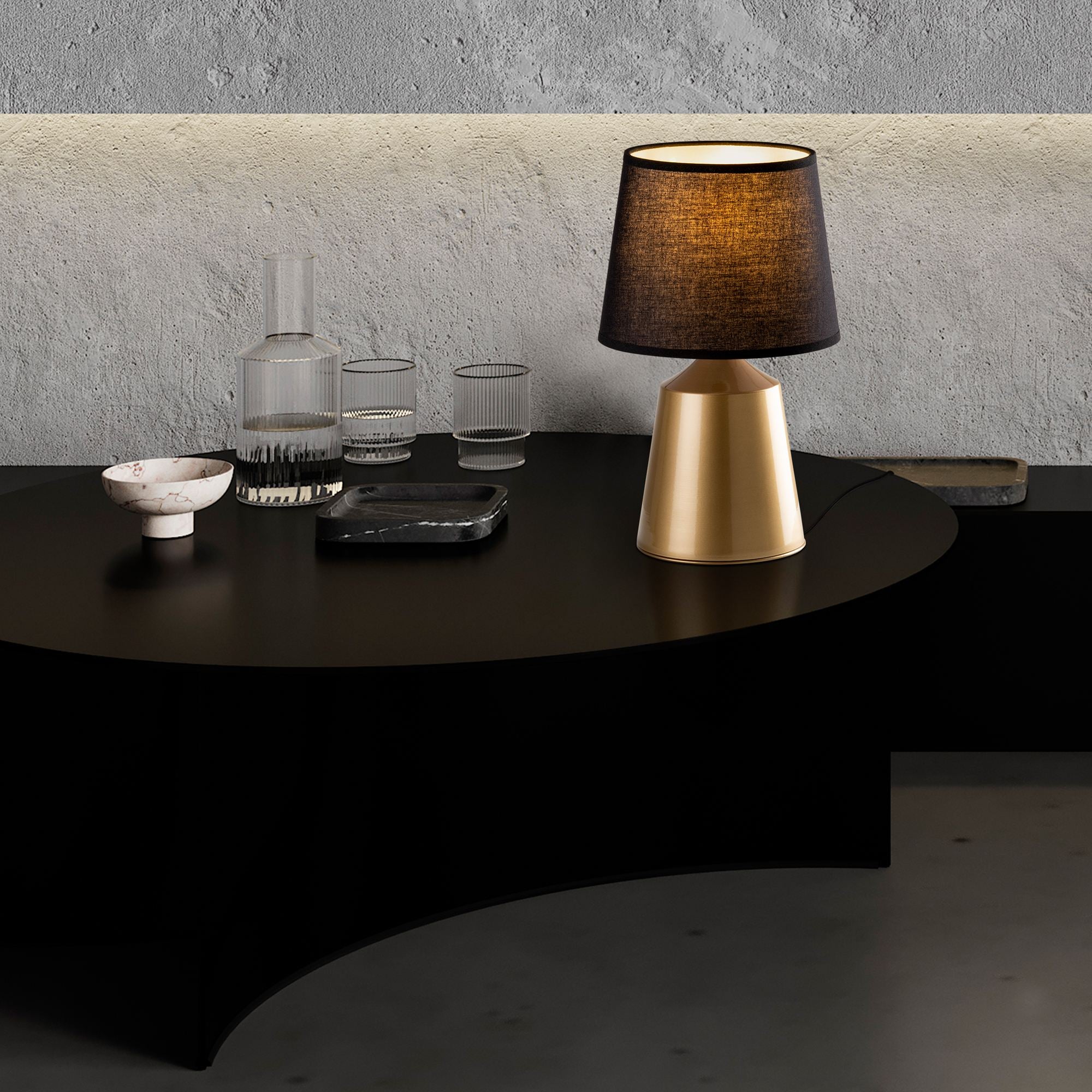 Candeeiro de mesa-Drop-Dourado
Preto