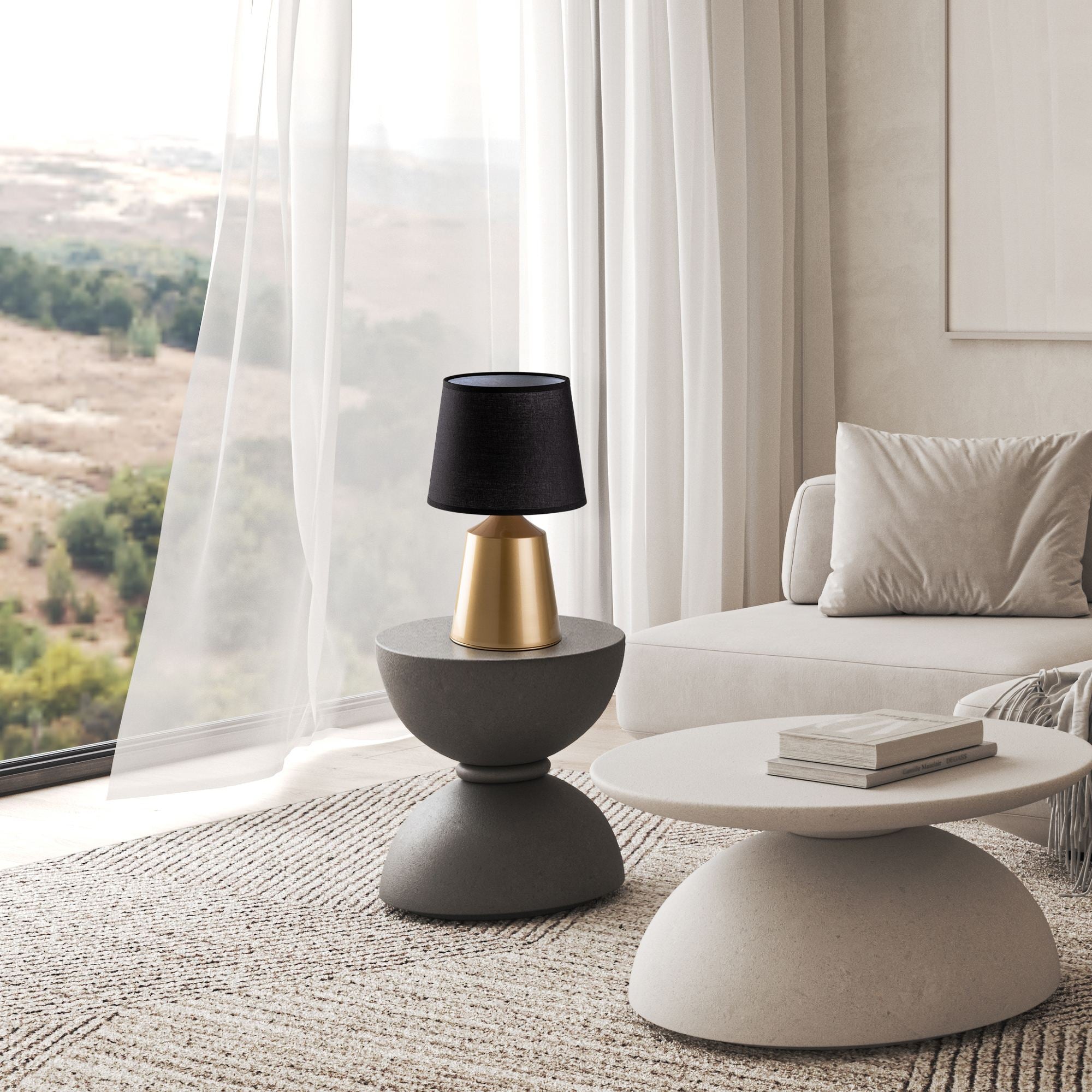 Candeeiro de mesa-Drop-Dourado
Preto