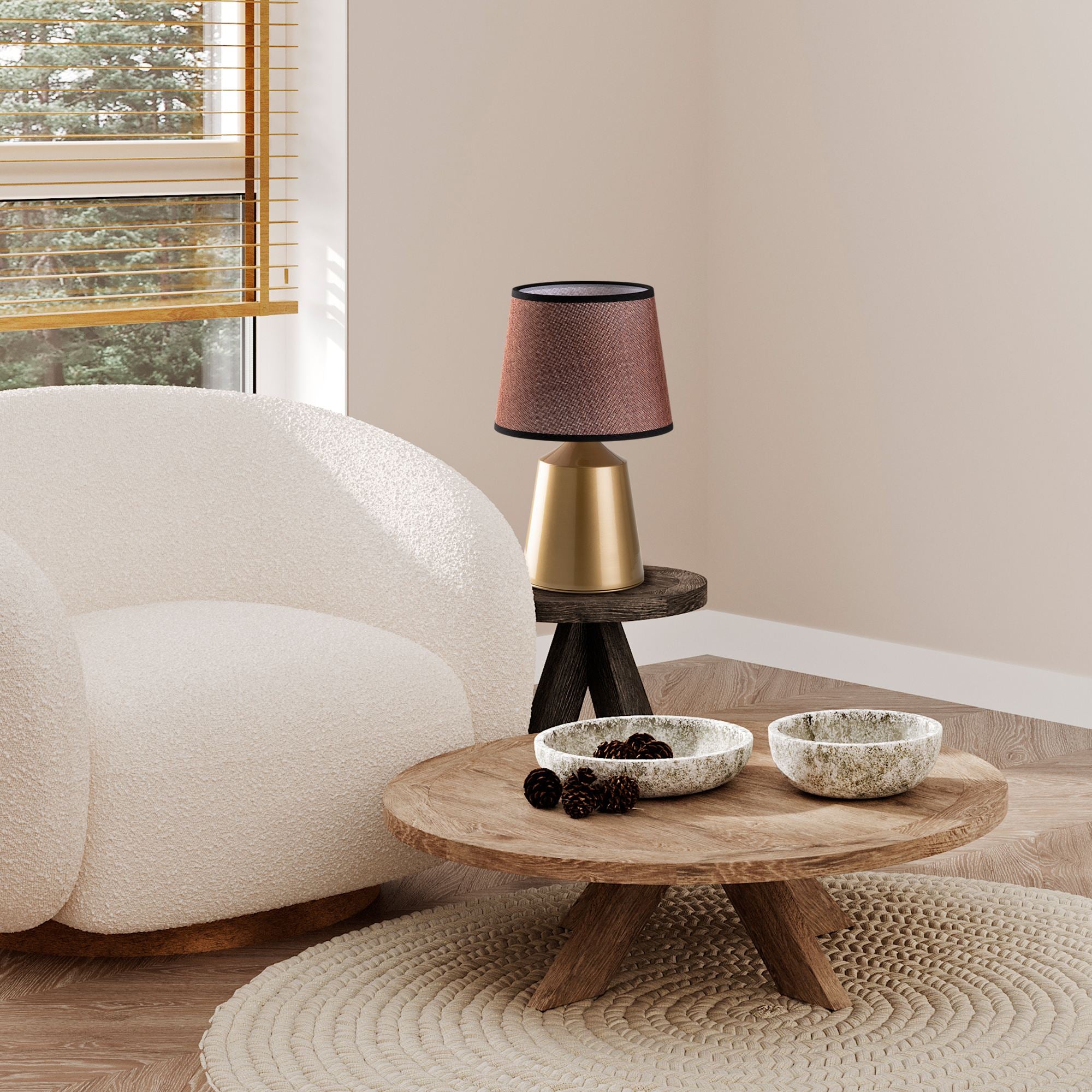 Candeeiro de mesa-Drop-Dourado
Marrom