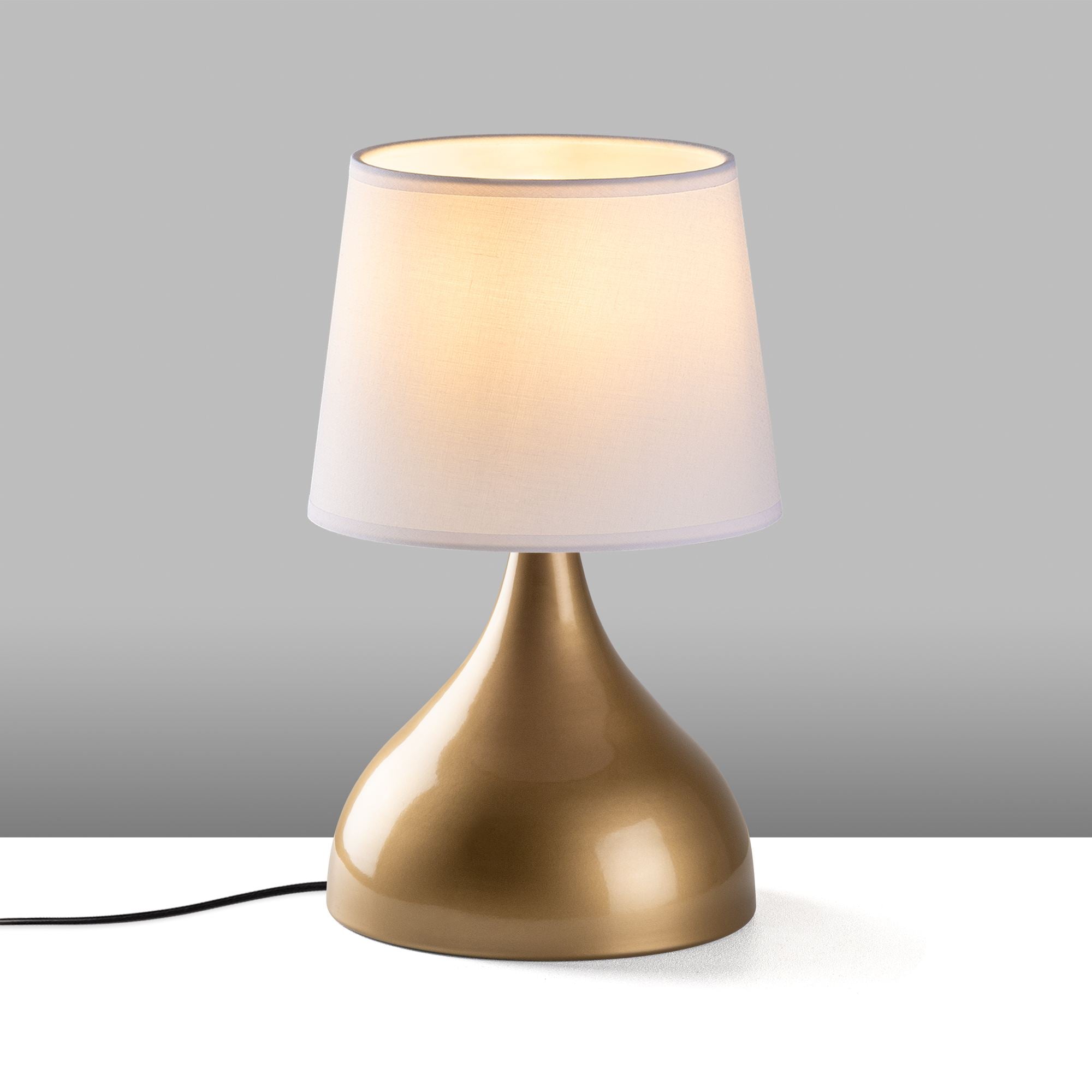 Candeeiro de mesa-Gota-Dourado
Branco