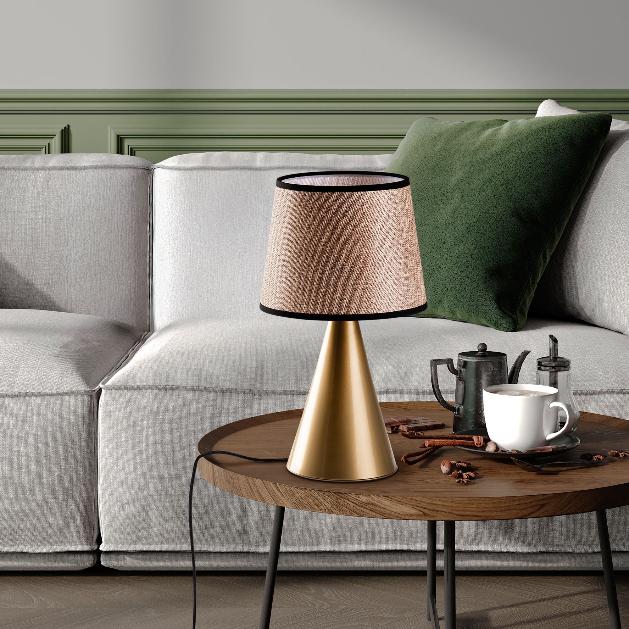 Candeeiro de mesa-Kona-Dourado
Bege
