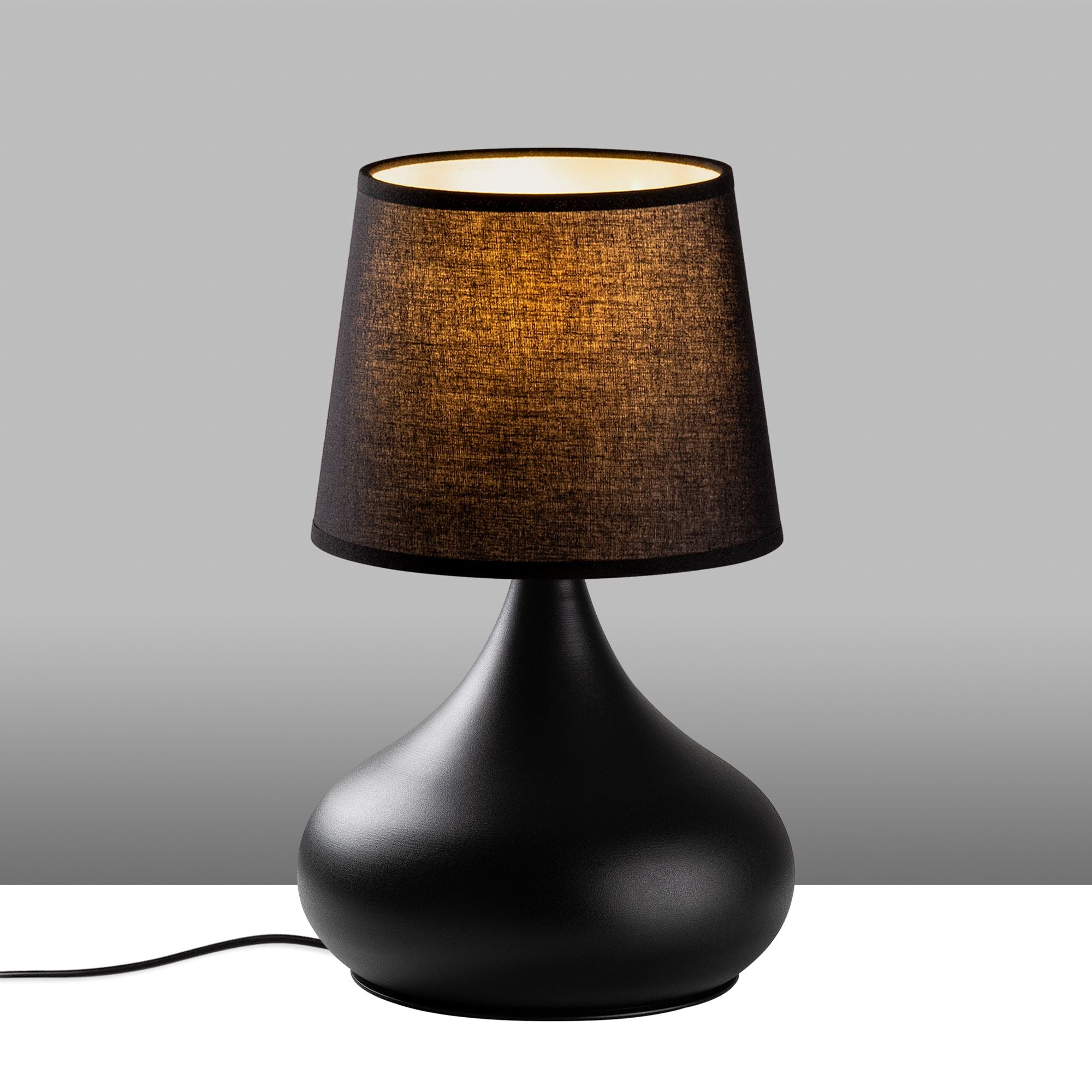 Candeeiro de mesa-Bulbe-Preto