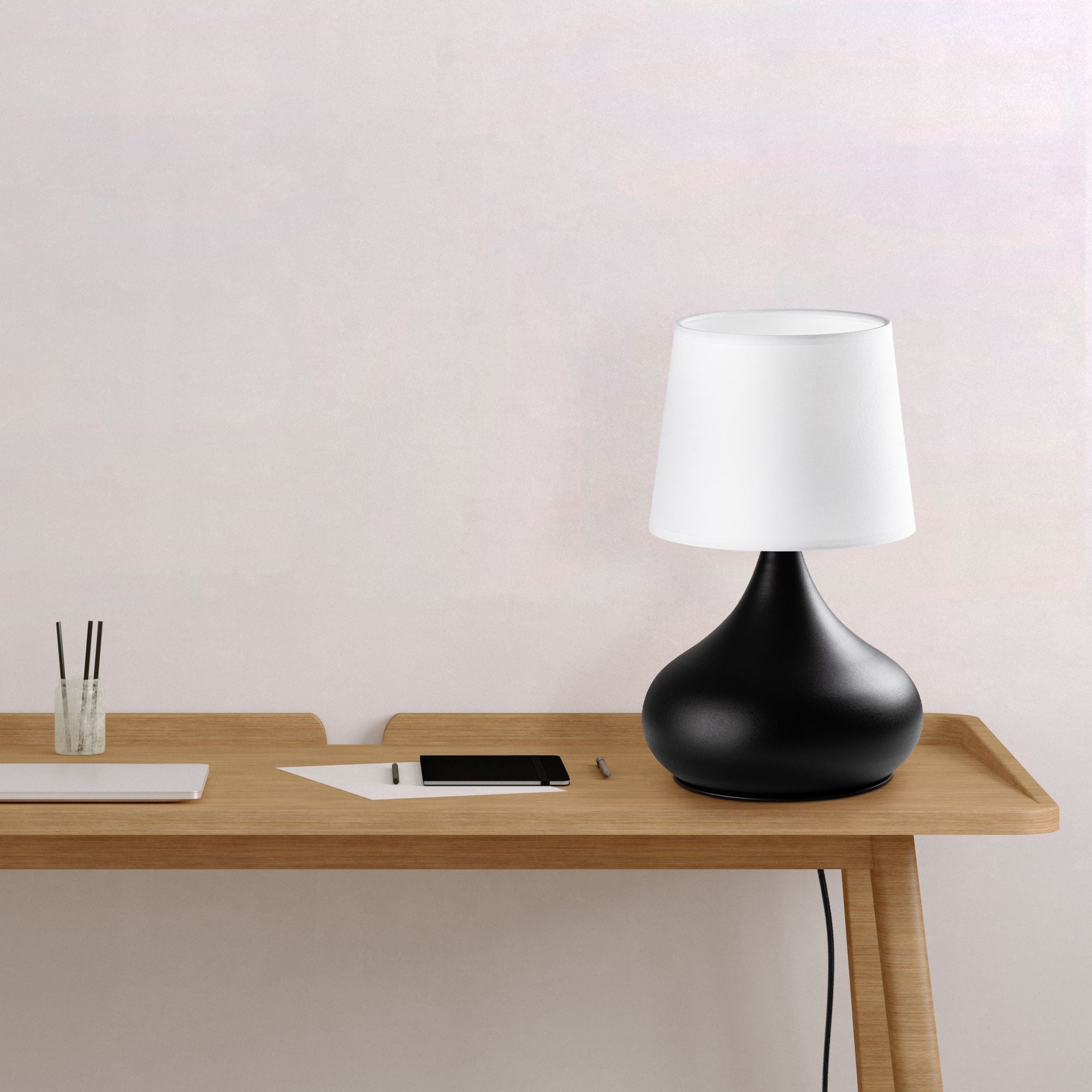 Candeeiro de mesa-Bulbe-Preto
Branco