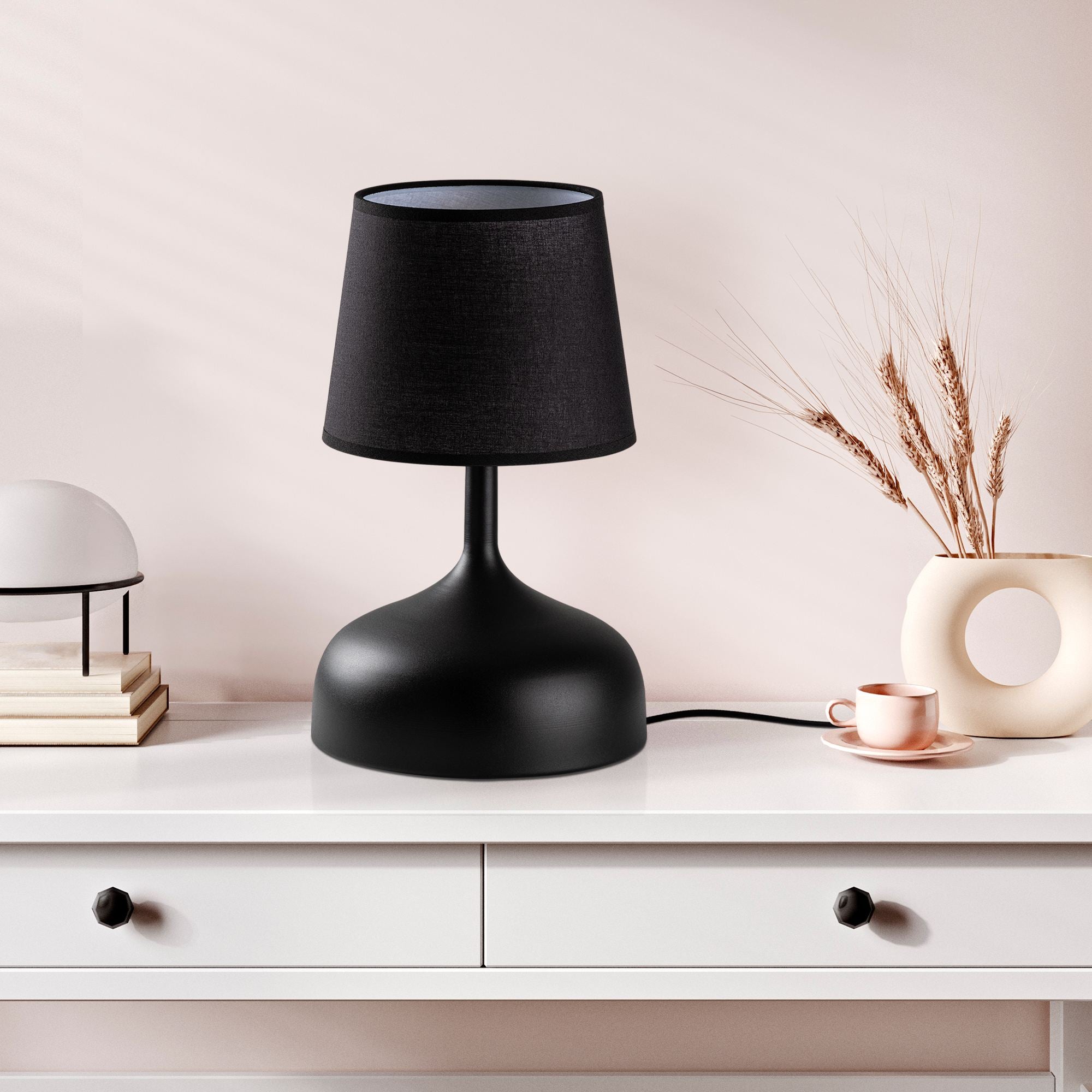 Candeeiro de mesa-Bulbous-Preto