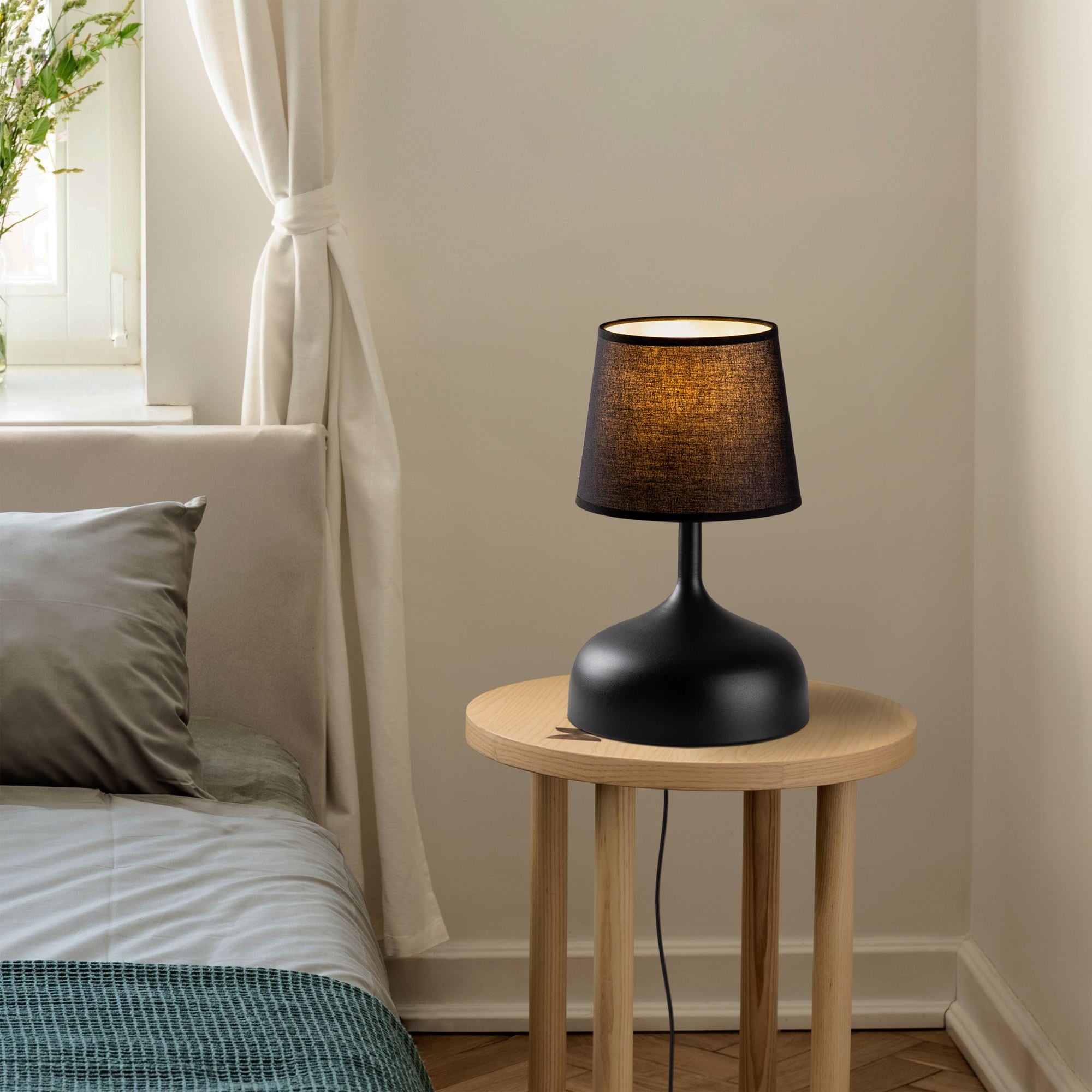 Candeeiro de mesa-Bulbous-Preto
