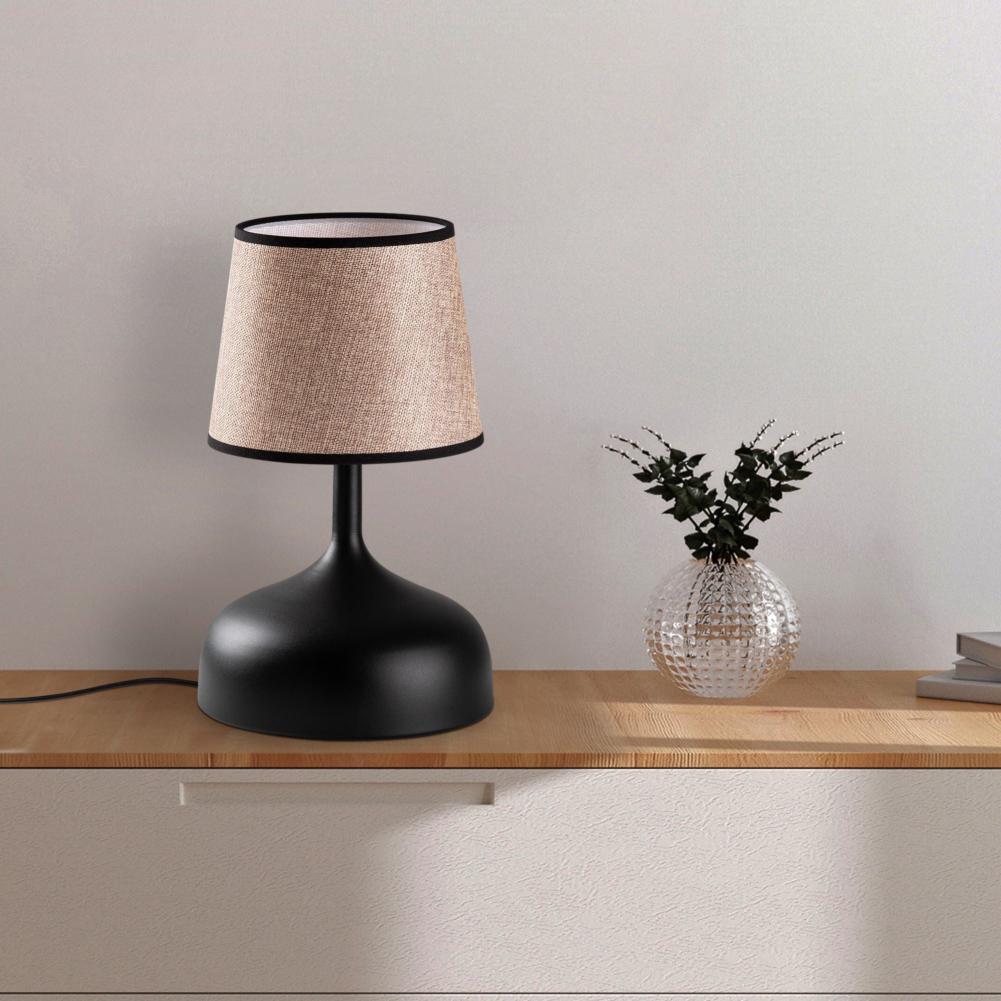 Candeeiro de mesa-Bulbous-Preto
Bege
