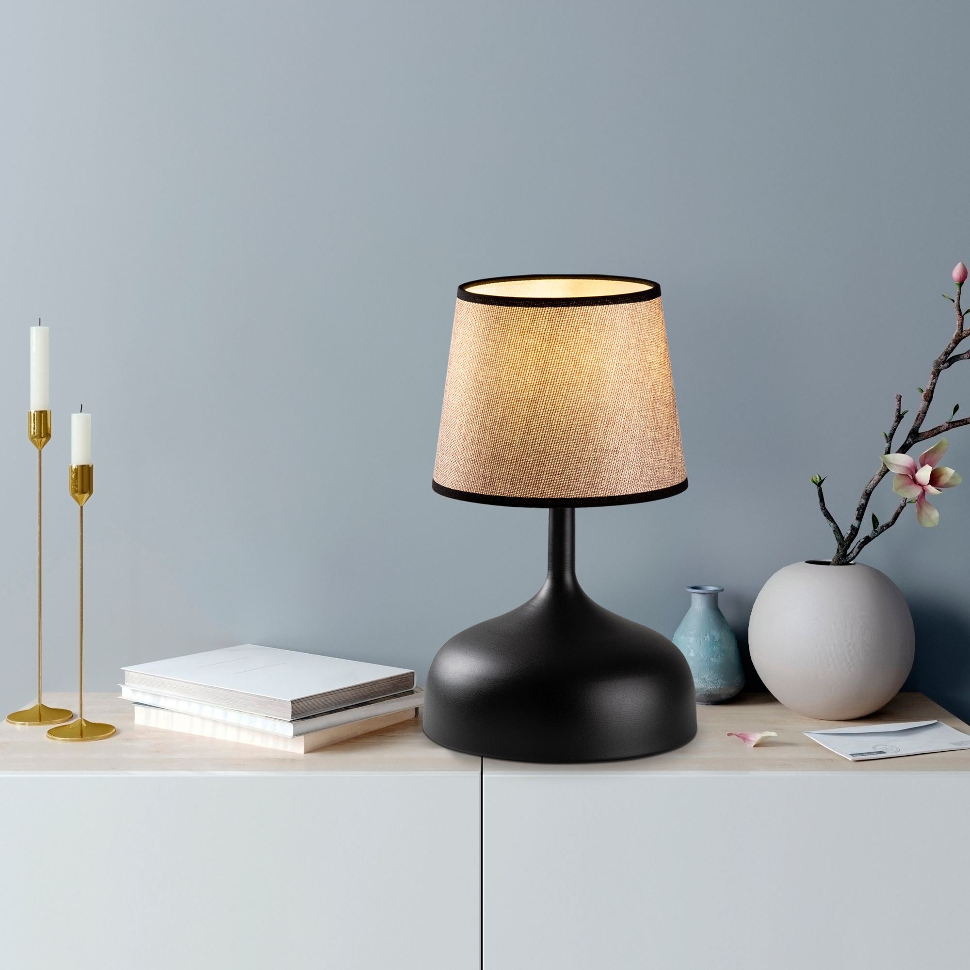 Candeeiro de mesa-Bulbous-Preto
Bege