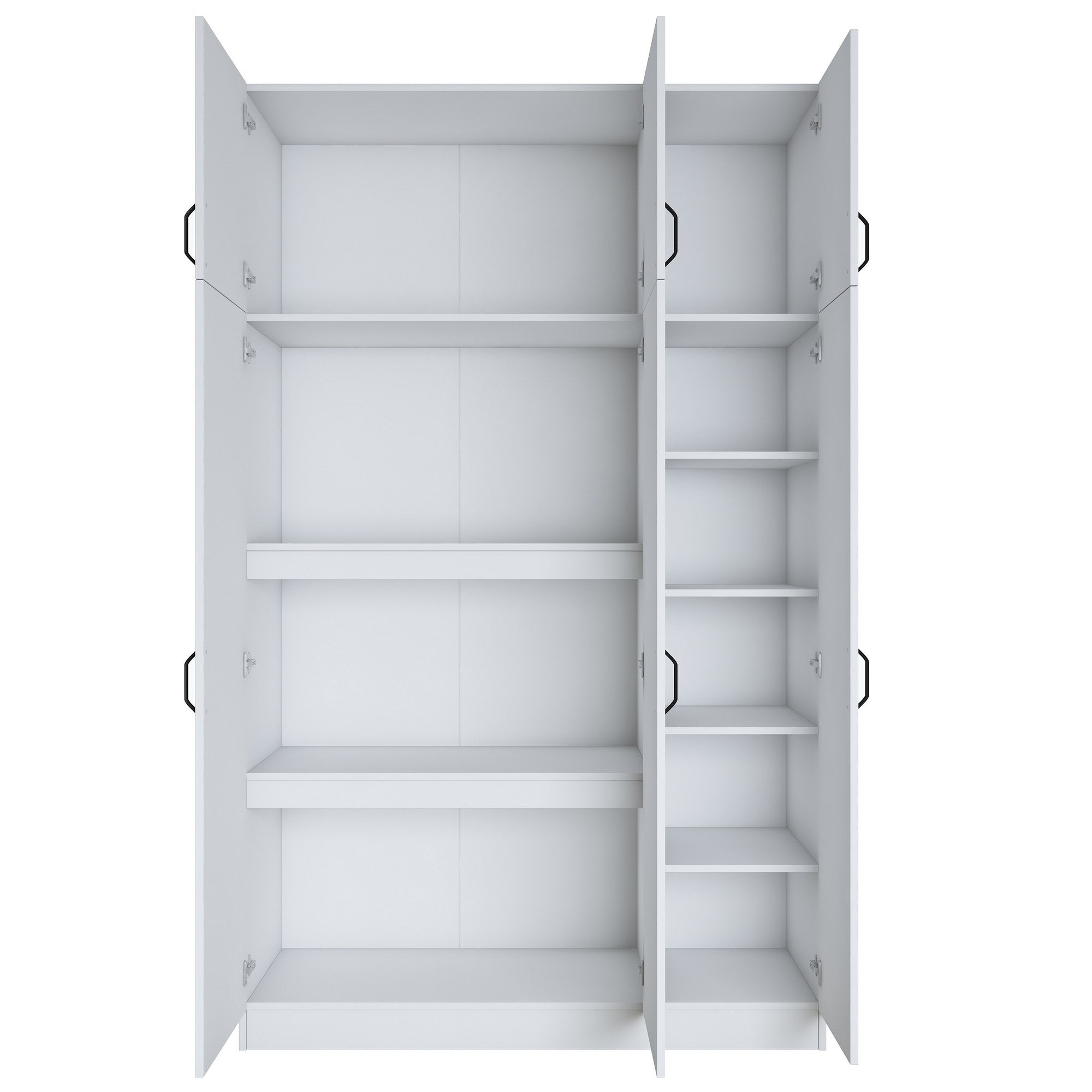 Guarda-roupa – 145 cm x 239 cm x 55 cm – Branco – Painel de partículas revestido em melamina