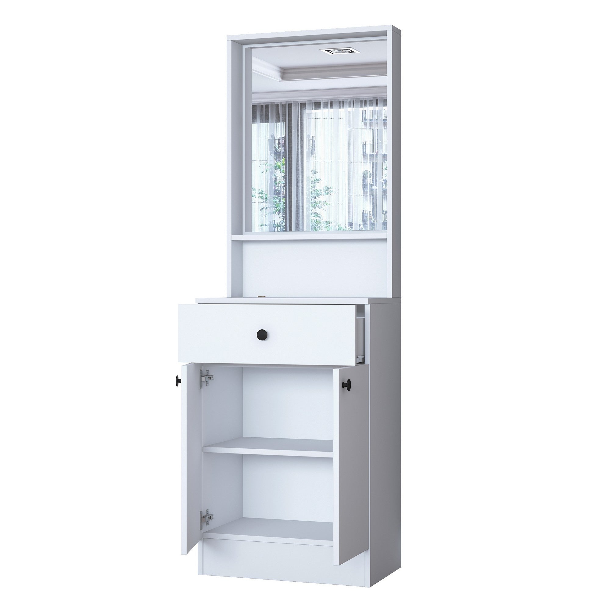 Aparador de hall – 60 x 182,8 x 35,5 cm – Branco – Aglomerado