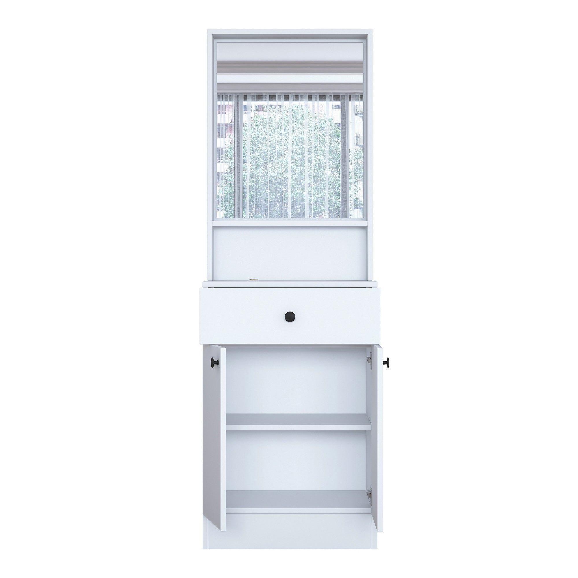 Aparador de hall – 60 x 182,8 x 35,5 cm – Branco – Aglomerado