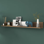 Prateleira de parede escandinava, cor nogueira, 135,8 x 15 x 13 cm | Painel de partículas 100% revestido com melamina | Solução de armazenamento elegante e funcional para casas modernas