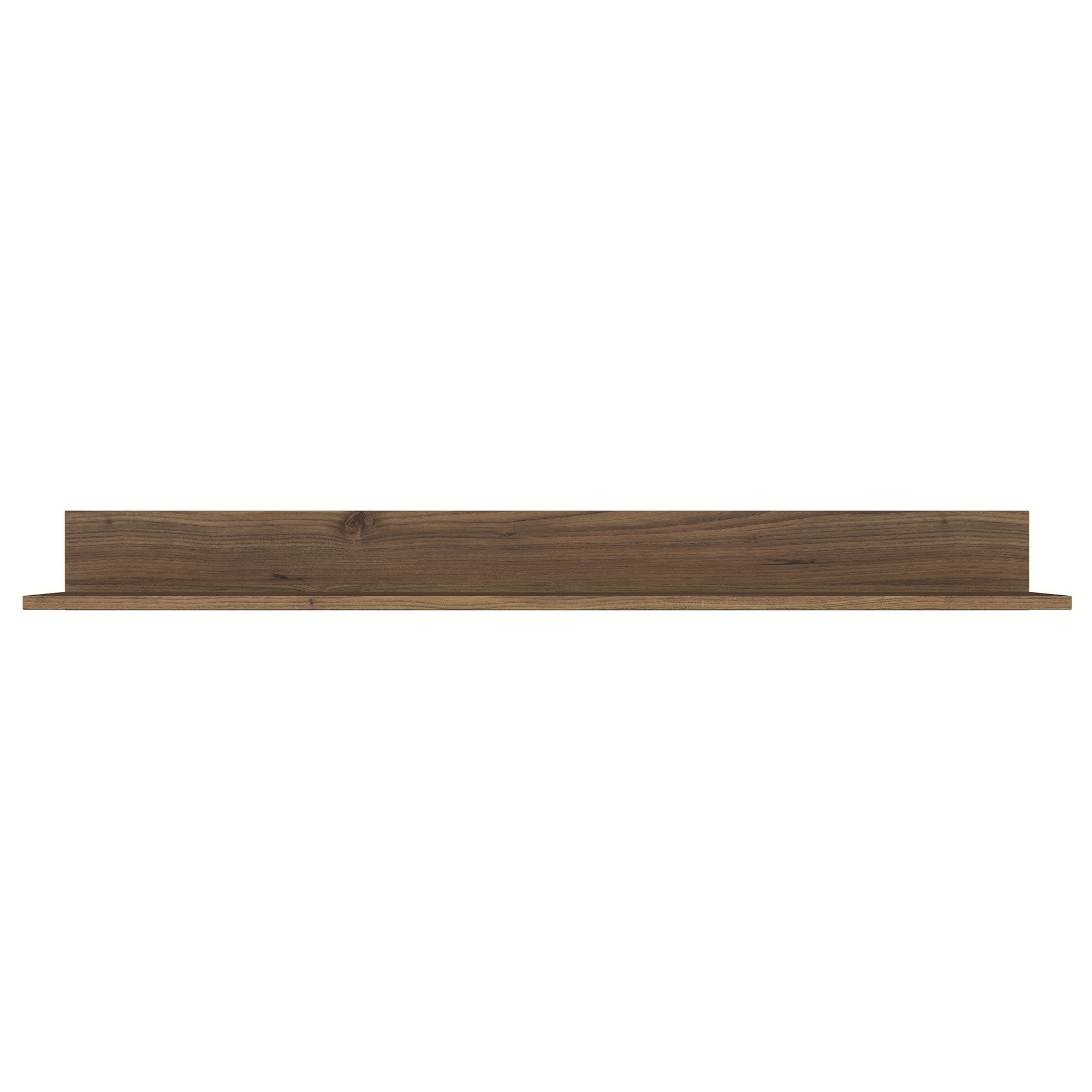 Prateleira de parede escandinava, cor nogueira, 135,8 x 15 x 13 cm | Painel de partículas 100% revestido com melamina | Solução de armazenamento elegante e funcional para casas modernas