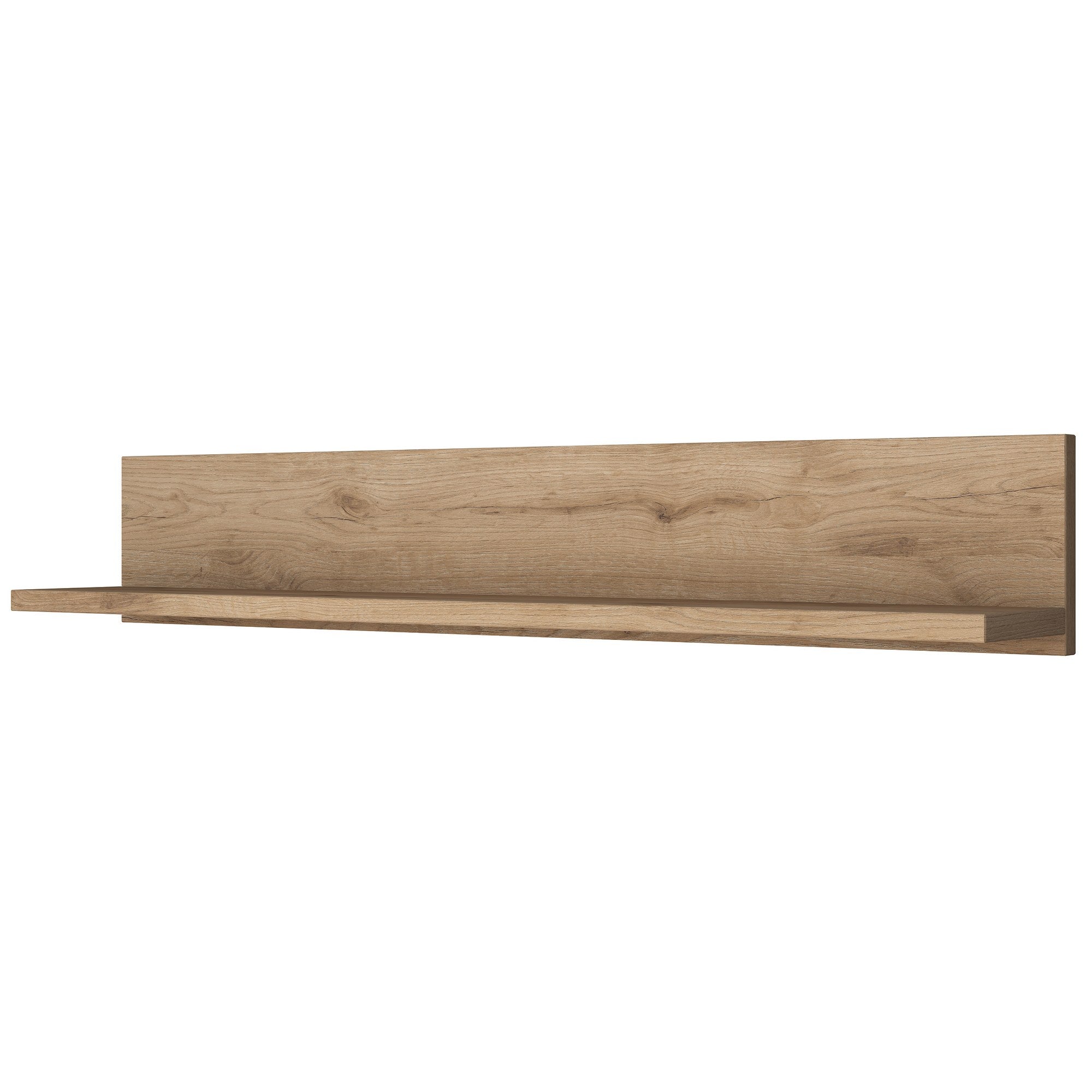 Prateleira de parede elegante em nogueira, 90 x 15 x 14,8 cm | Painel de partículas 100% revestido em melamina, 18 mm de espessura | Perfeito para decoração moderna e soluções de armazenamento