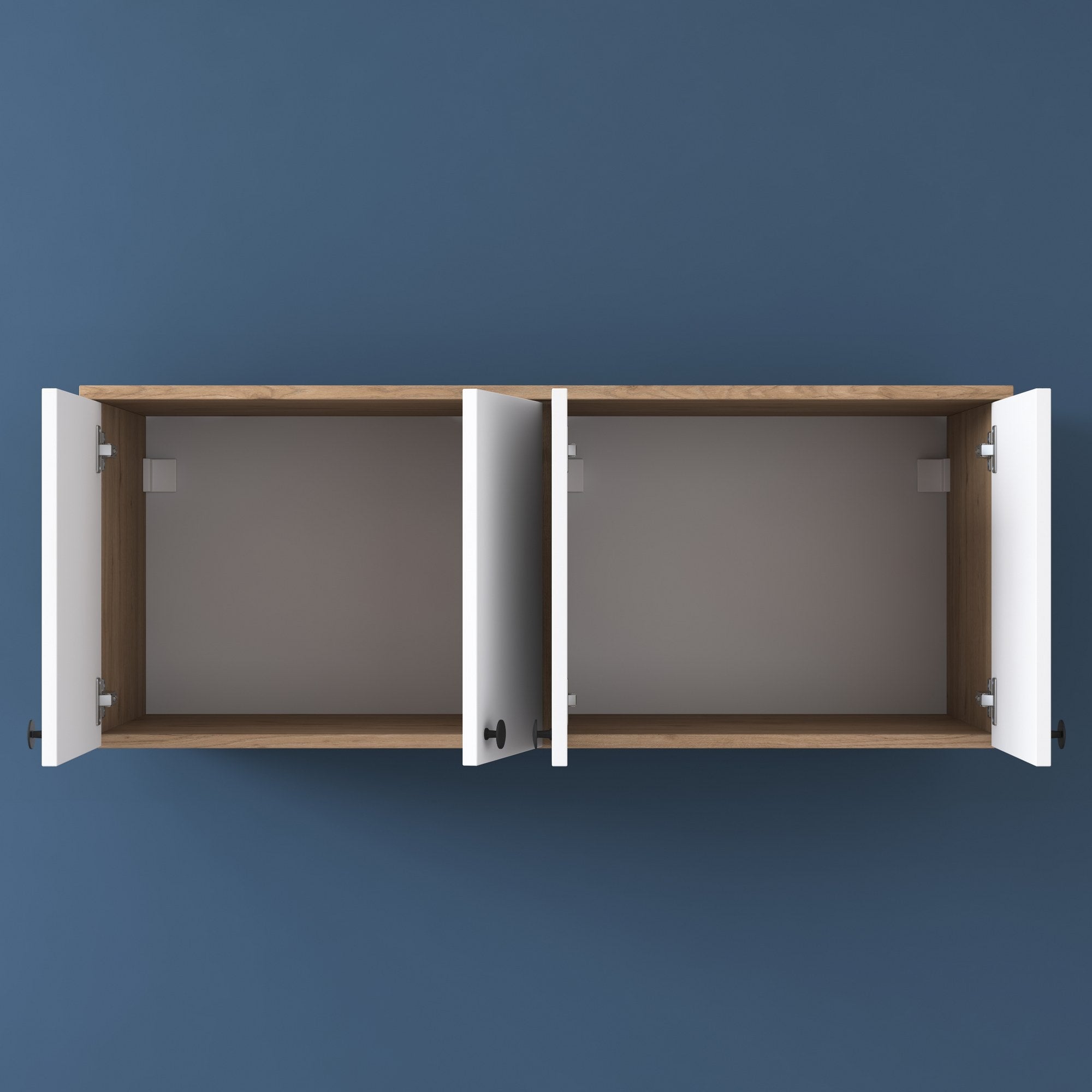 Armário multifuncional – 120 x 46,8 x 42,5 cm – nogueira e branco – painel de partículas revestido de melamina