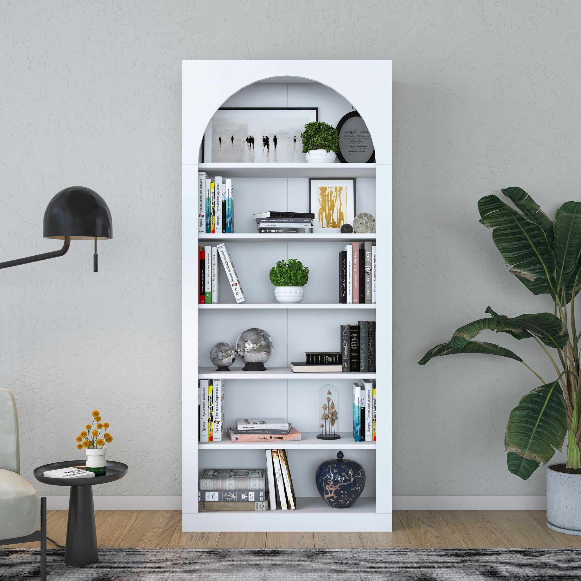 Estante de livros – 80 x 180 x 31,5 cm – Branco – Aglomerado E1 revestido em melamina