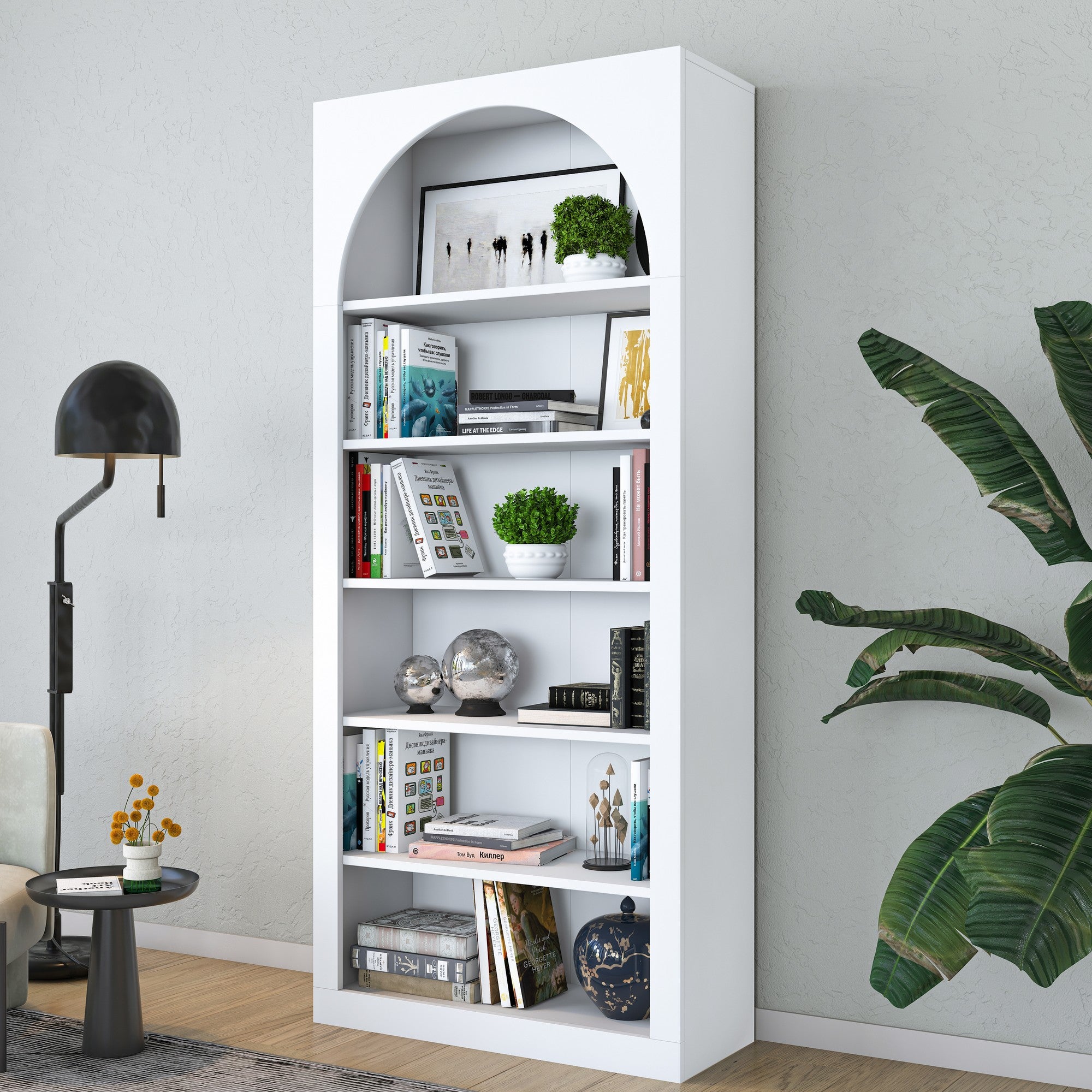 Estante de livros – 80 x 180 x 31,5 cm – Branco – Aglomerado E1 revestido em melamina