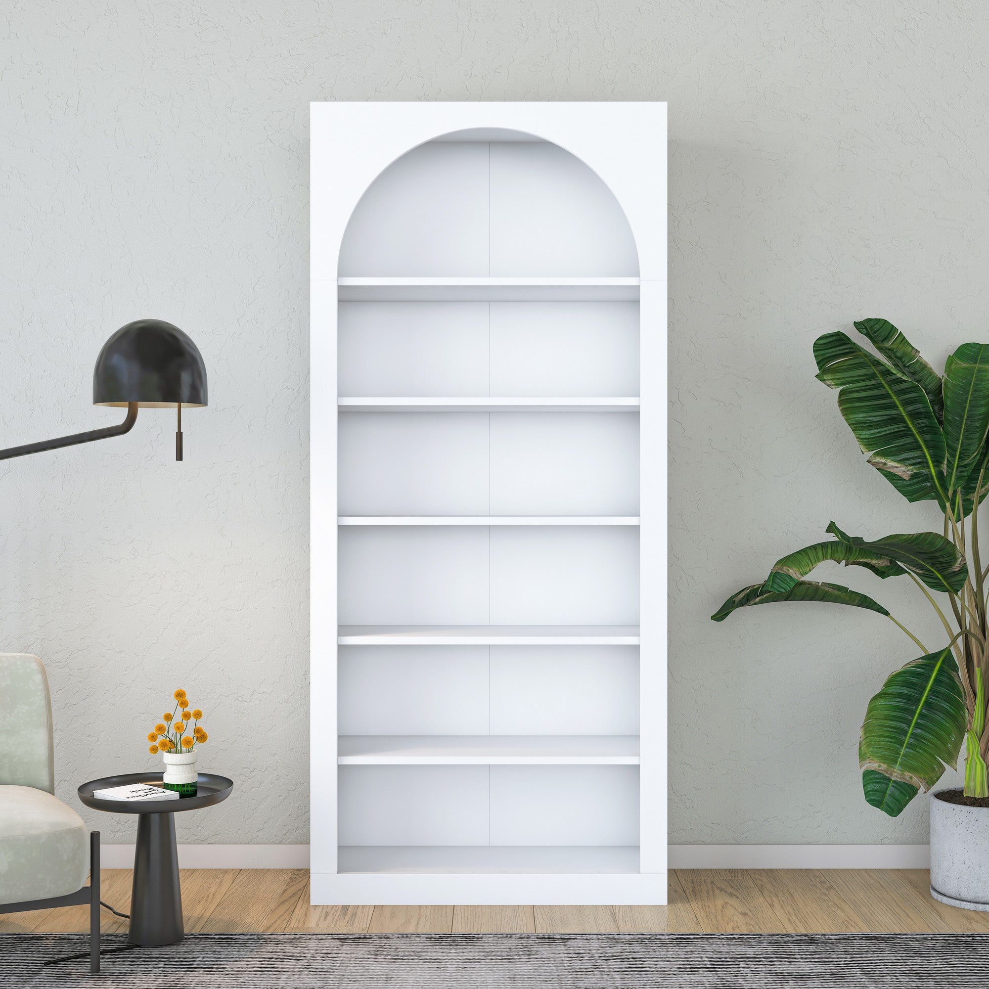 Estante de livros – 80 x 180 x 31,5 cm – Branco – Aglomerado E1 revestido em melamina