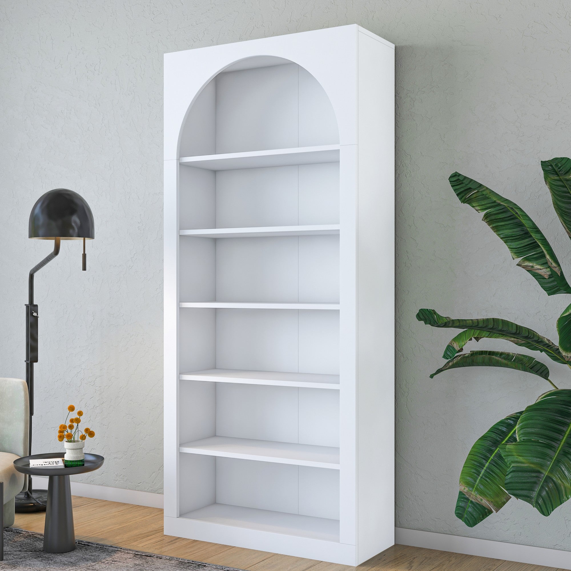 Estante de livros – 80 x 180 x 31,5 cm – Branco – Aglomerado E1 revestido em melamina