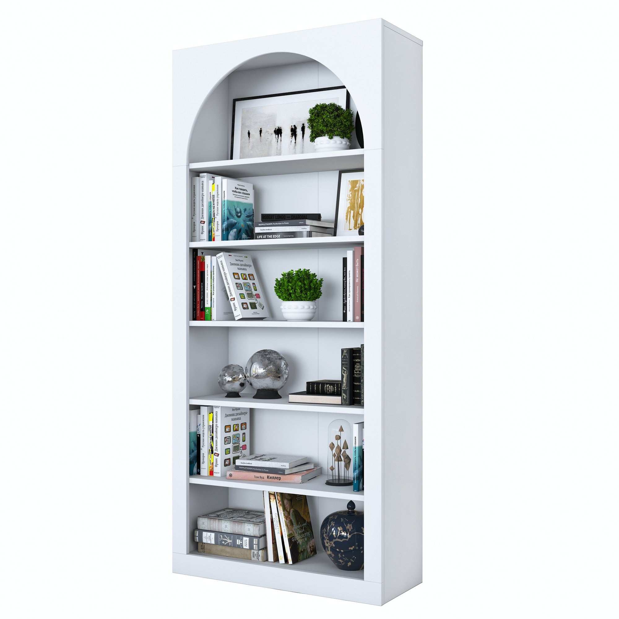 Estante de livros – 80 x 180 x 31,5 cm – Branco – Aglomerado E1 revestido em melamina