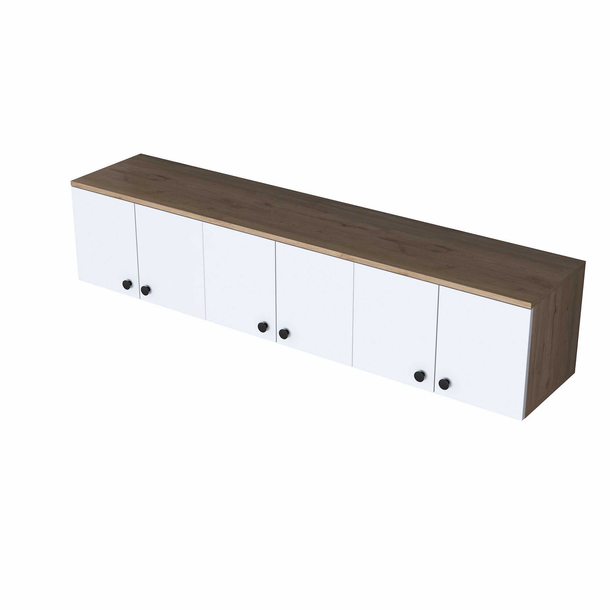 Armário Multiusos – 179,6 x 43,6 x 37,5 cm – Nogueira e Branco – Melamina