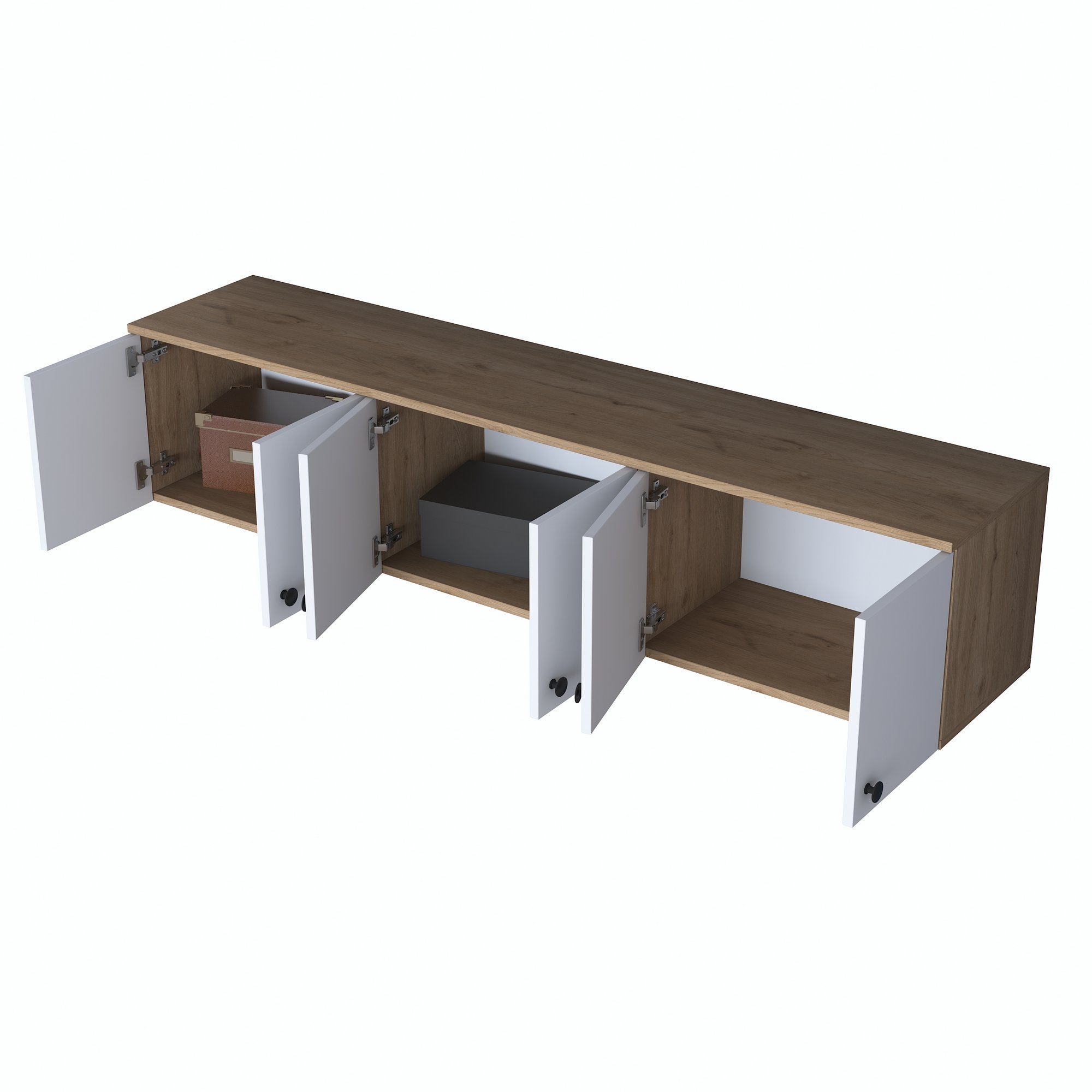 Armário Multiusos – 179,6 x 43,6 x 37,5 cm – Nogueira e Branco – Melamina