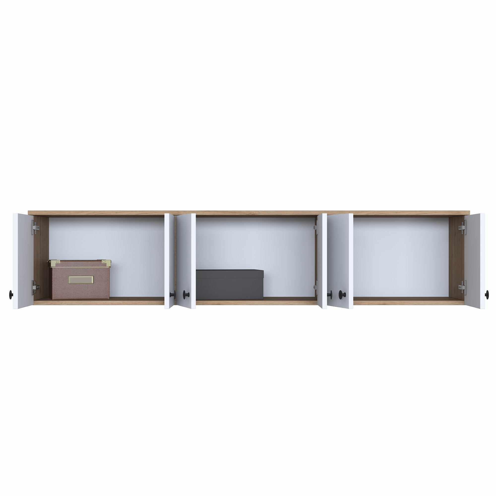 Armário Multiusos – 179,6 x 43,6 x 37,5 cm – Nogueira e Branco – Melamina