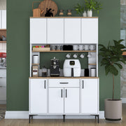 Armário multifuncional – 120 cm x 184,2 cm x 40 cm – Branco – Aglomerado de madeira