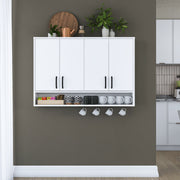 Armário de Parede – 120 cm x 61,8 cm x 27,5 cm – Branco – MDF com Revestimento de Melamina E1