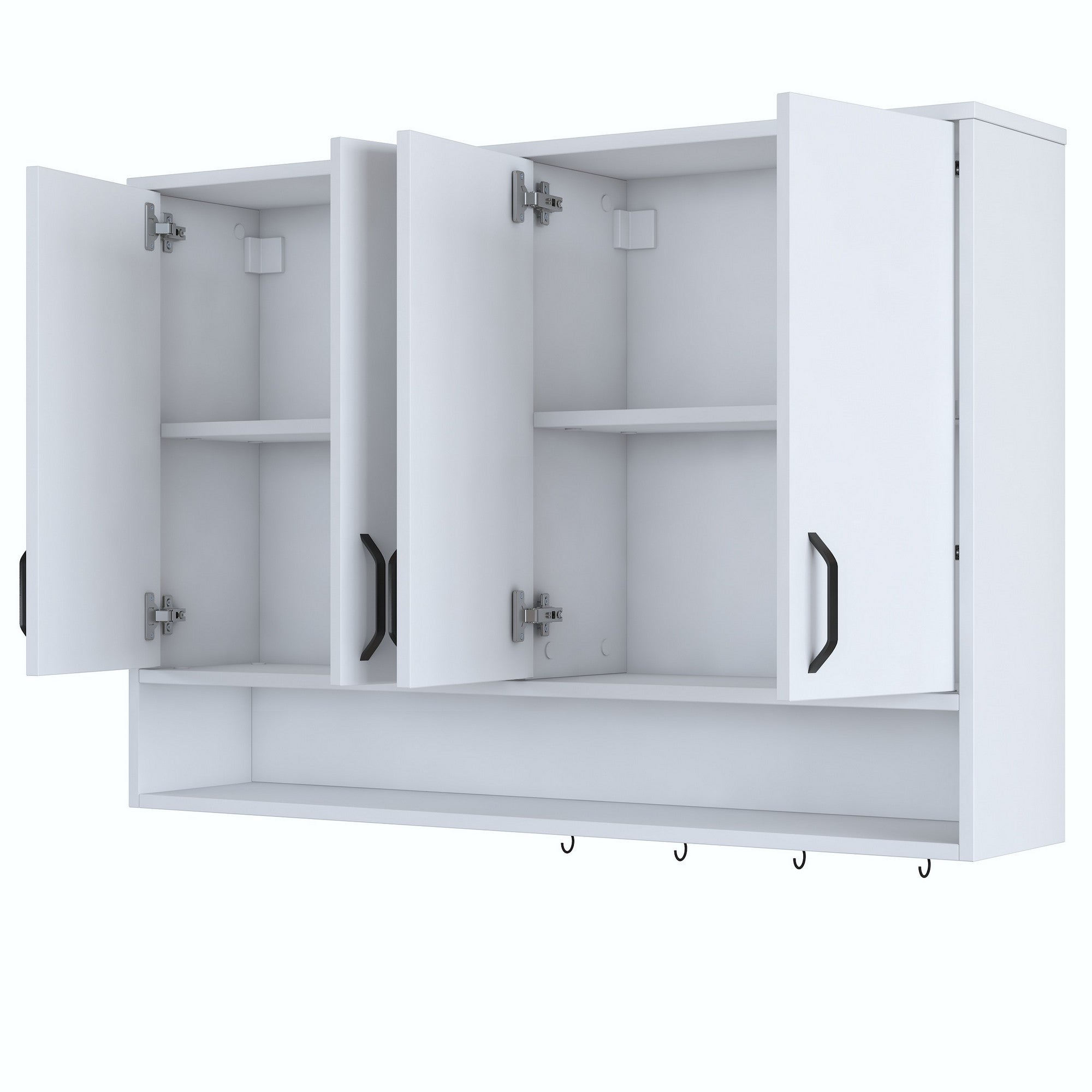 Armário de Parede – 120 cm x 61,8 cm x 27,5 cm – Branco – MDF com Revestimento de Melamina E1