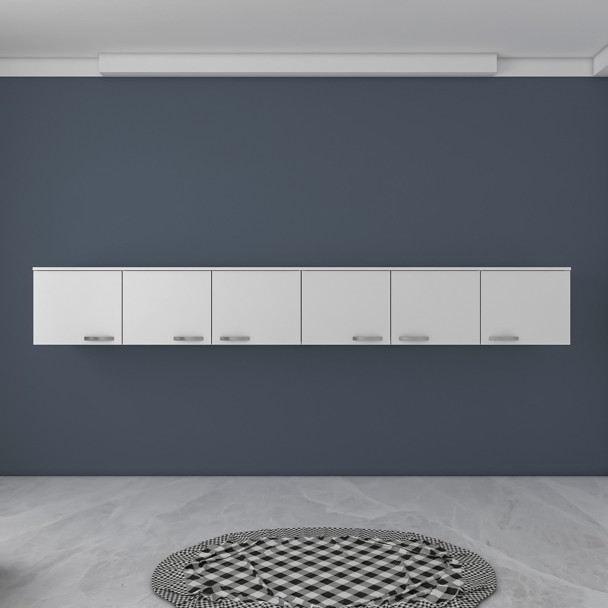 Armário de Parede – 243 cm x 45 cm x 48,3 cm – Branco – Aglomerado