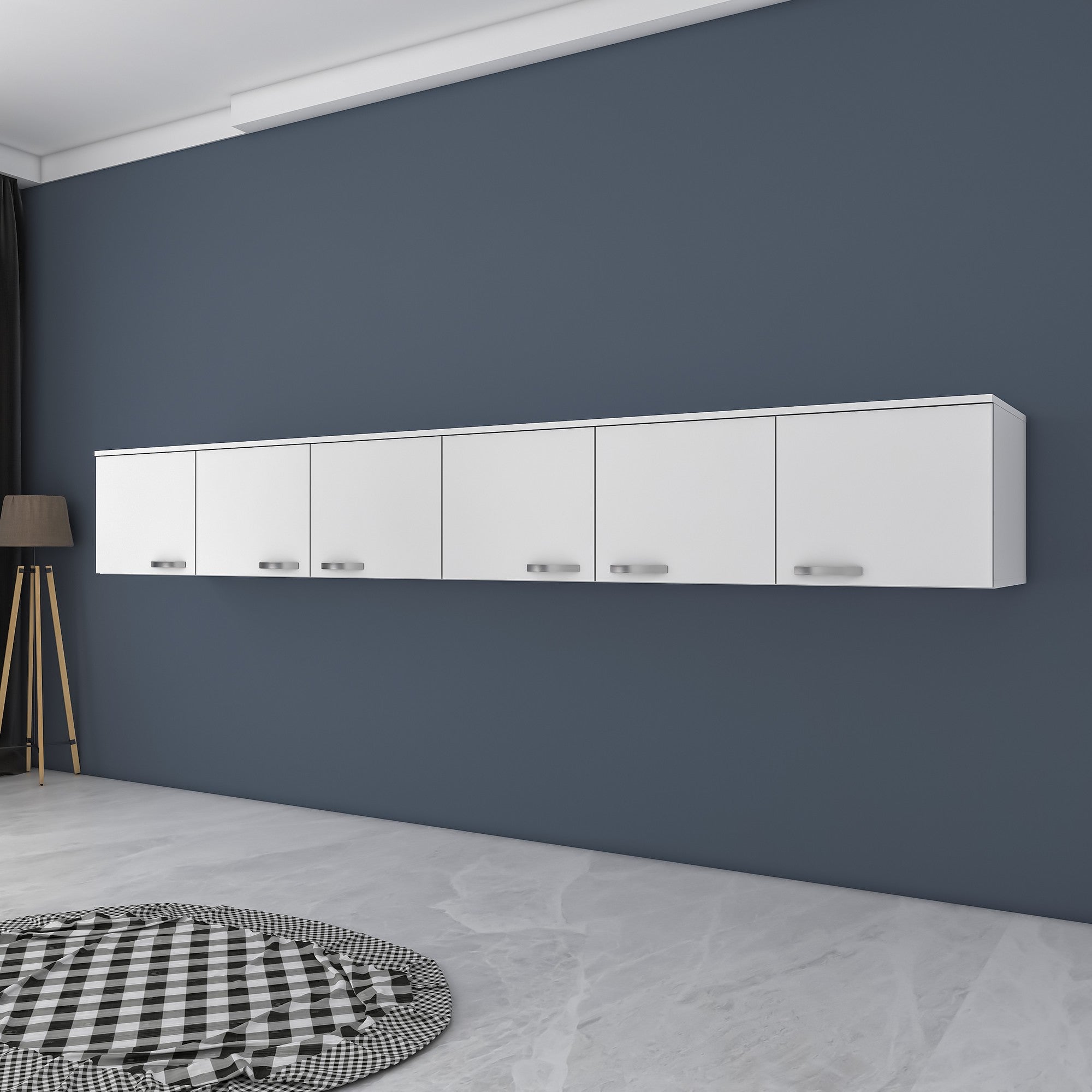 Armário de Parede – 243 cm x 45 cm x 48,3 cm – Branco – Aglomerado