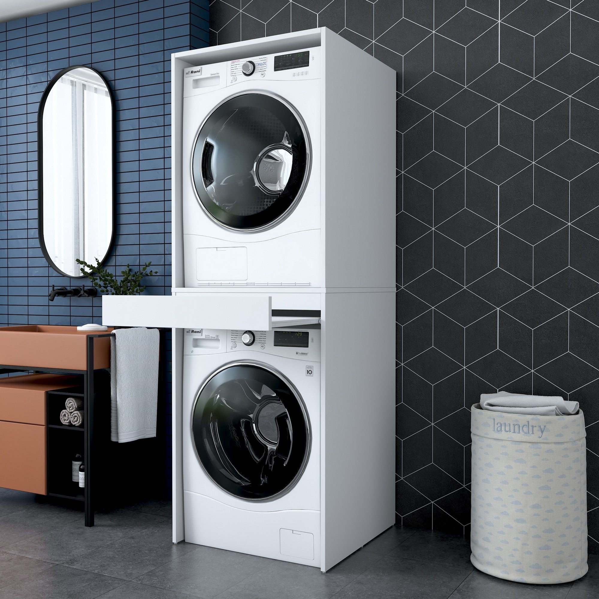 Armário de Banheiro – 66,6 cm x 189 cm x 65 cm – Branco – Aglomerado