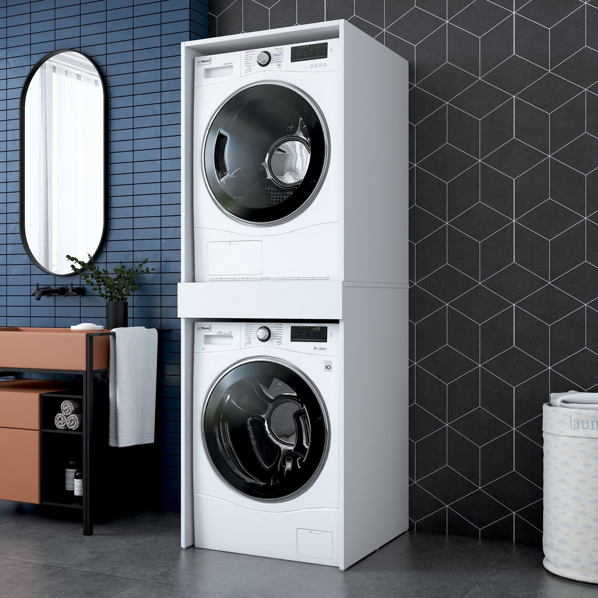 Armário de Banheiro – 66,6 cm x 189 cm x 65 cm – Branco – Aglomerado