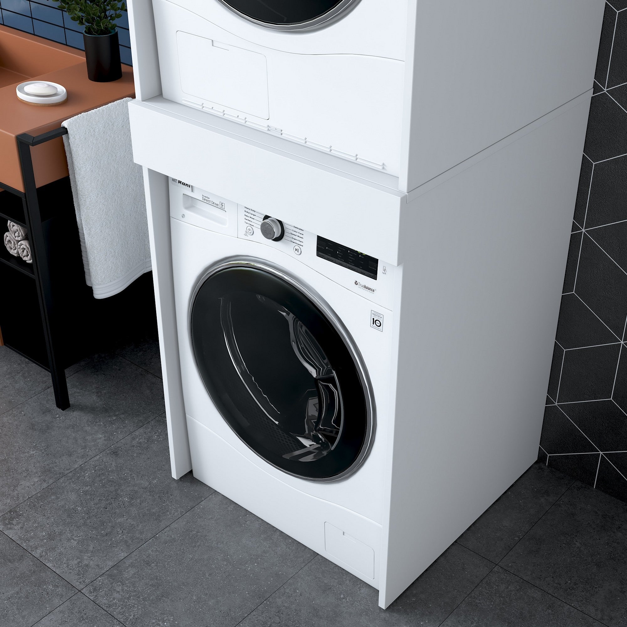 Armário de Banheiro – 66,6 cm x 189 cm x 65 cm – Branco – Aglomerado