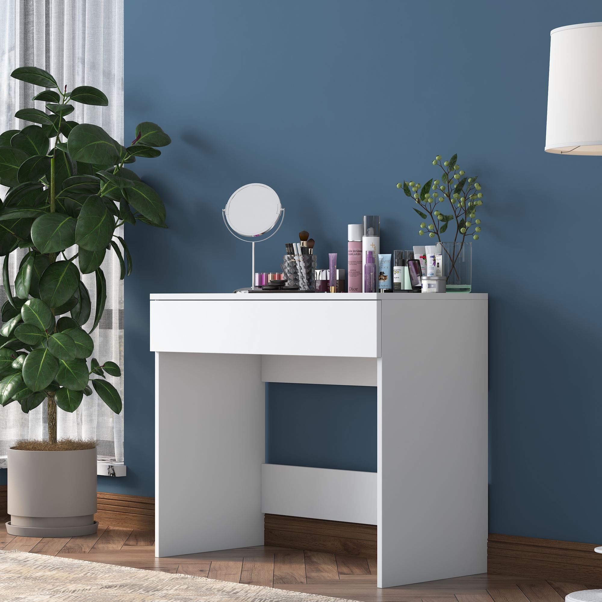 Toucador – 90 x 45 x 76,8 cm – Branco – Aglomerado melamínico