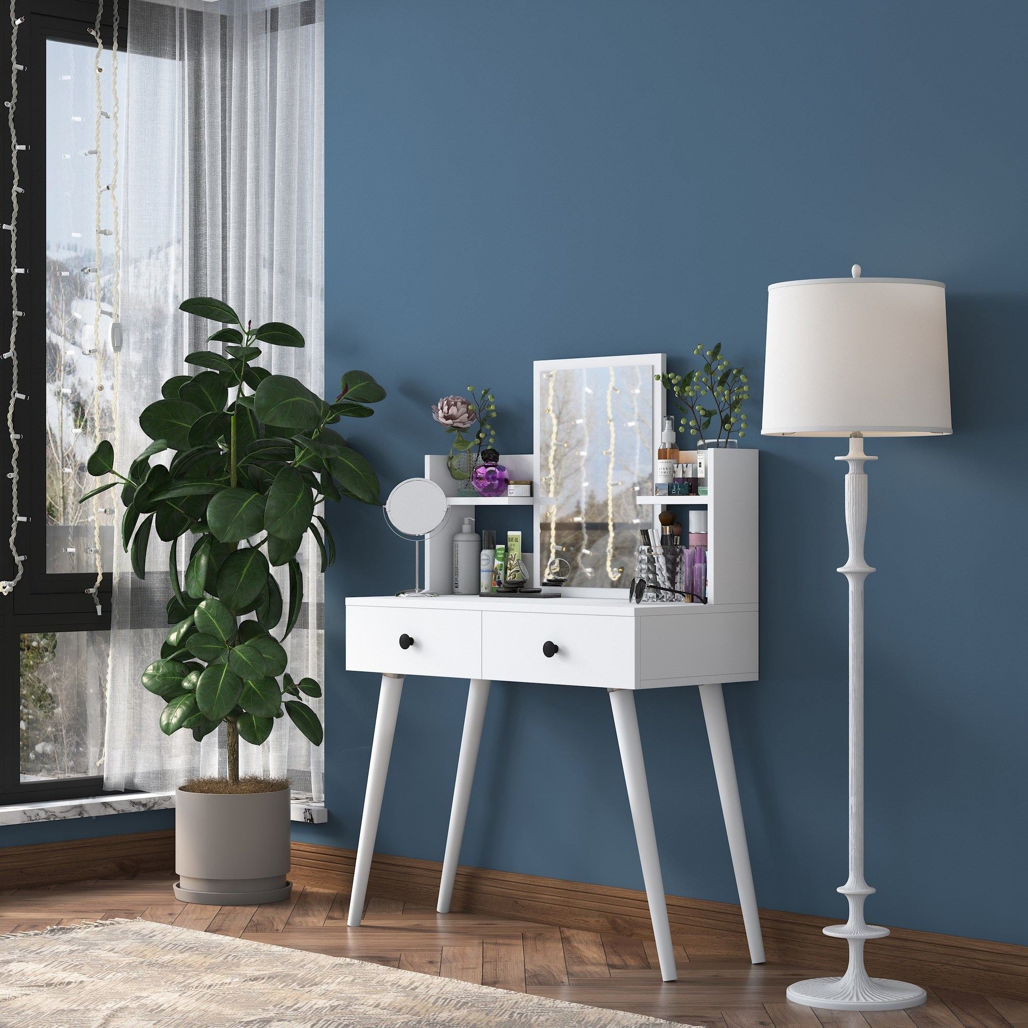 Toucador – 103 cm x 111,8 cm x 40 cm – Branca – Aglomerado