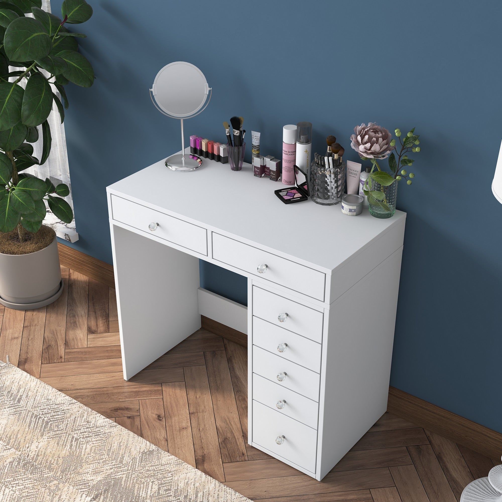 Toucador – 90 cm x 81,6 cm x 44,5 cm – Branca – Aglomerado