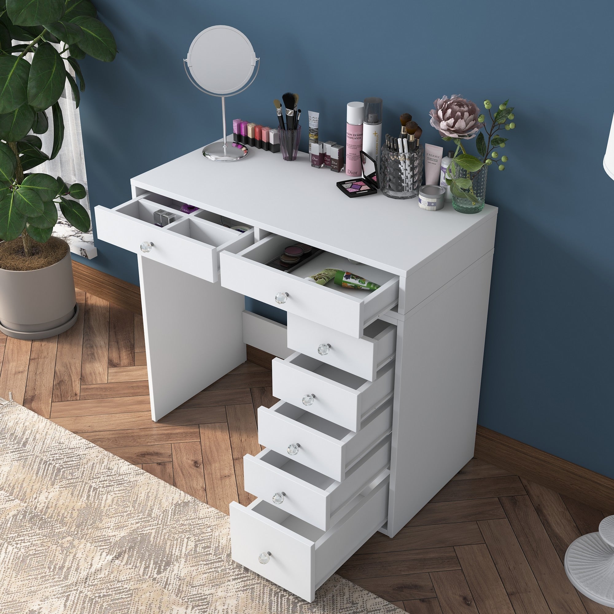 Toucador – 90 cm x 81,6 cm x 44,5 cm – Branca – Aglomerado