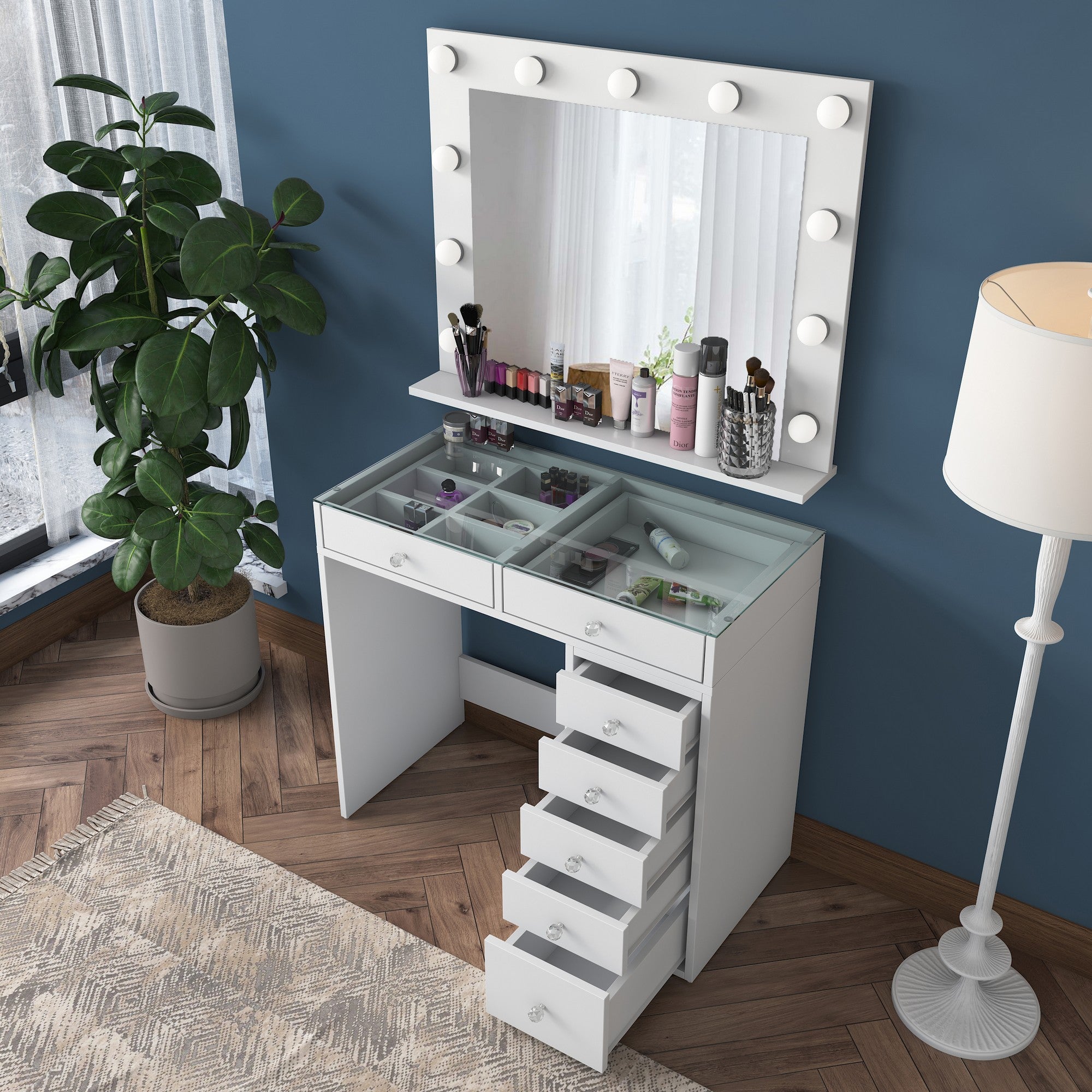 Toucador – 90 cm – Branca – Aglomerado