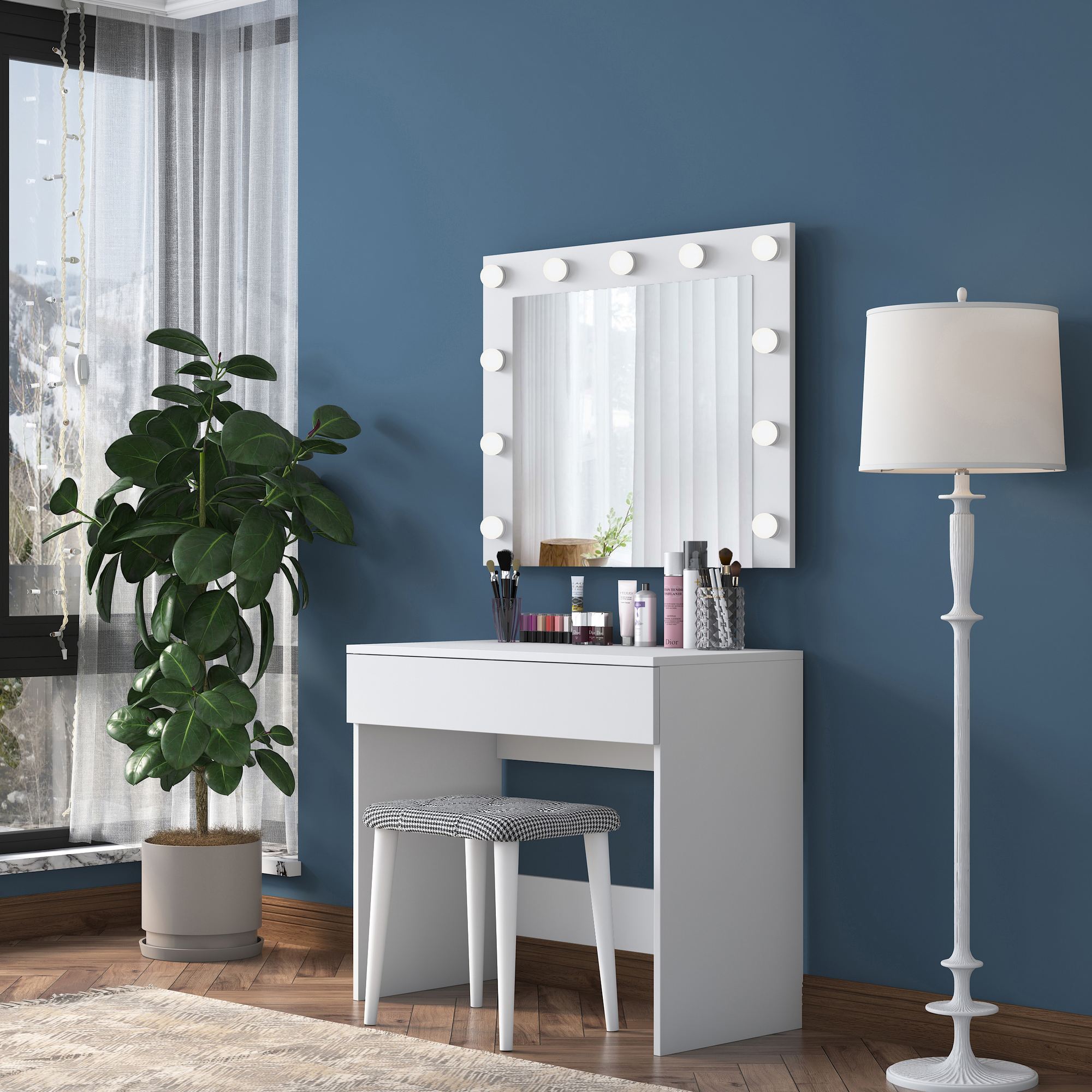 Toucador – 90x76,8x45 cm – branca – aglomerado