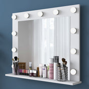 Espelho decorativo elegante em aglomerado, branco, 90 x 71,8 x 15 cm | 100% revestido em melamina, qualidade E1, 18 mm de espessura | Perfeito para decoração moderna