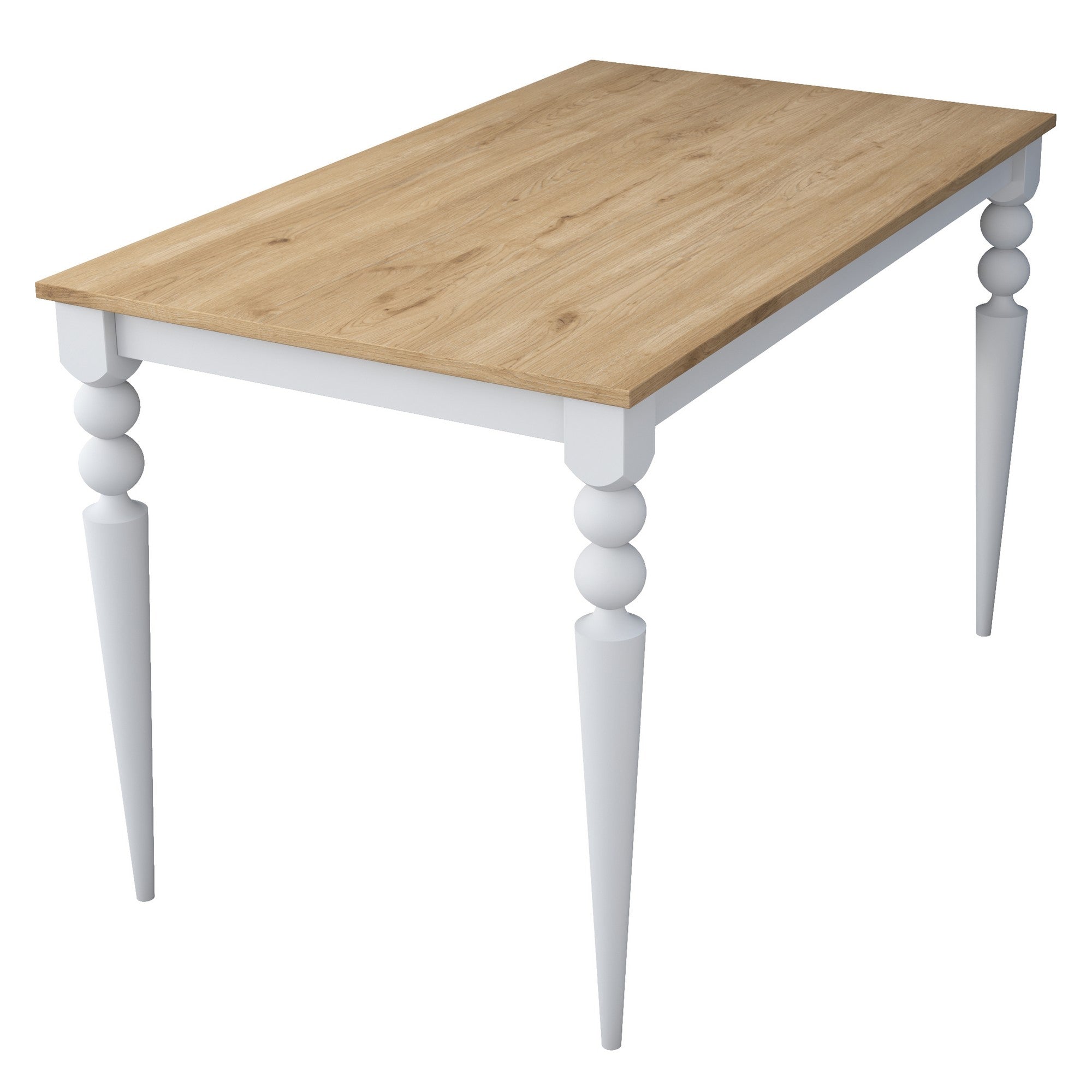 Mesa de Jantar Elegante em Nogueira e Branco, 120 cm x 73,8 cm x 70 cm | Aglomerado 100% Melamina E1 de Qualidade, 18 mm de Espessura | Perfeita para Salas de Jantar Modernas