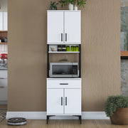 Armário multifuncional versátil, branco, 60 x 25 x 198,6 cm | 100% aglomerado de qualidade E1 revestido com melamina, 18 mm de espessura | Ideal para armazenamento em casa e no escritório