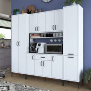 Armário multifuncional – 220 x 198,6 x 40 cm – Branco – Aglomerado