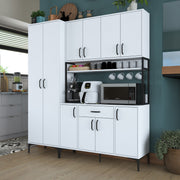 Armário multifuncional – 180 x 40 x 198,6 cm – Branco – Aglomerado