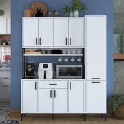 Armário multifuncional - 160 x 40 x 198,6 cm - Branco - Aglomerado